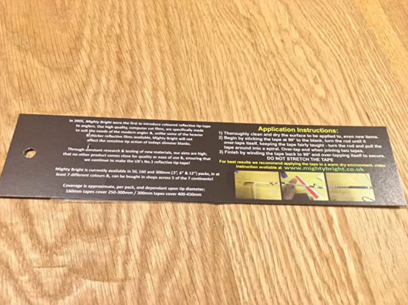 Dennett Mighty Bright Reflective Tip Tape (Yellow)(4 Strips) - Image 5