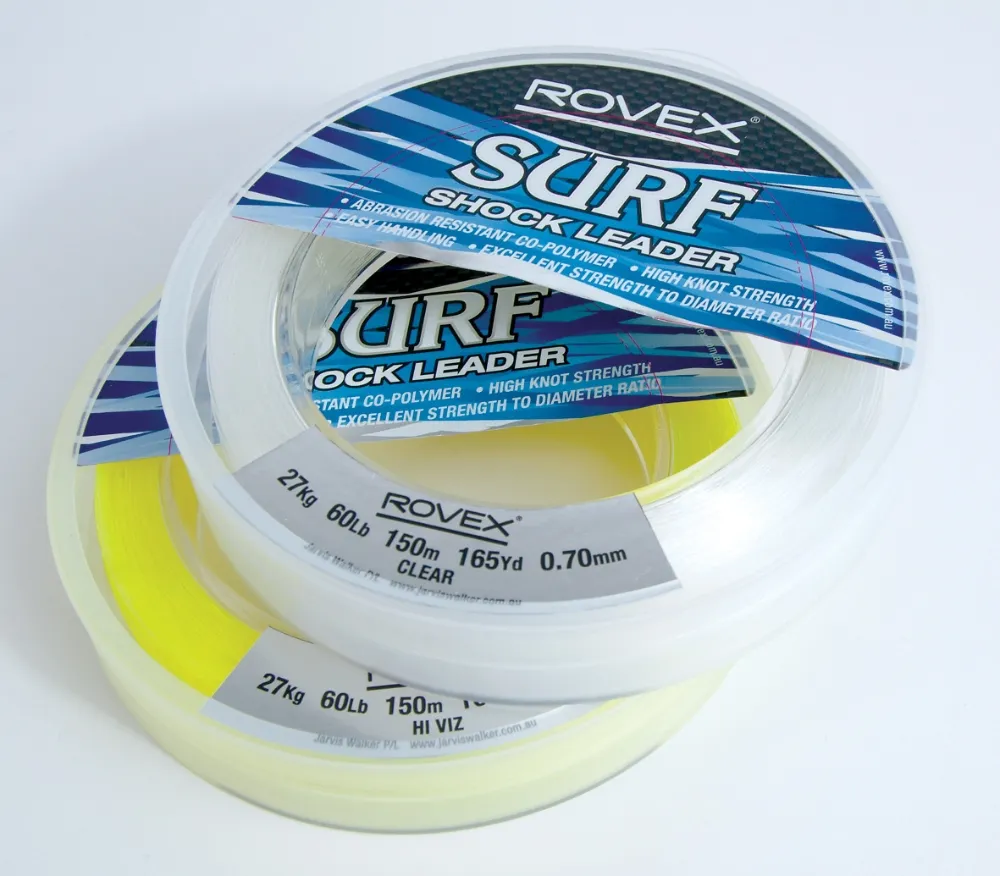 Rovex Surf Shock Mono Leader Line (0.65mm/50lb/150m)(Clear)