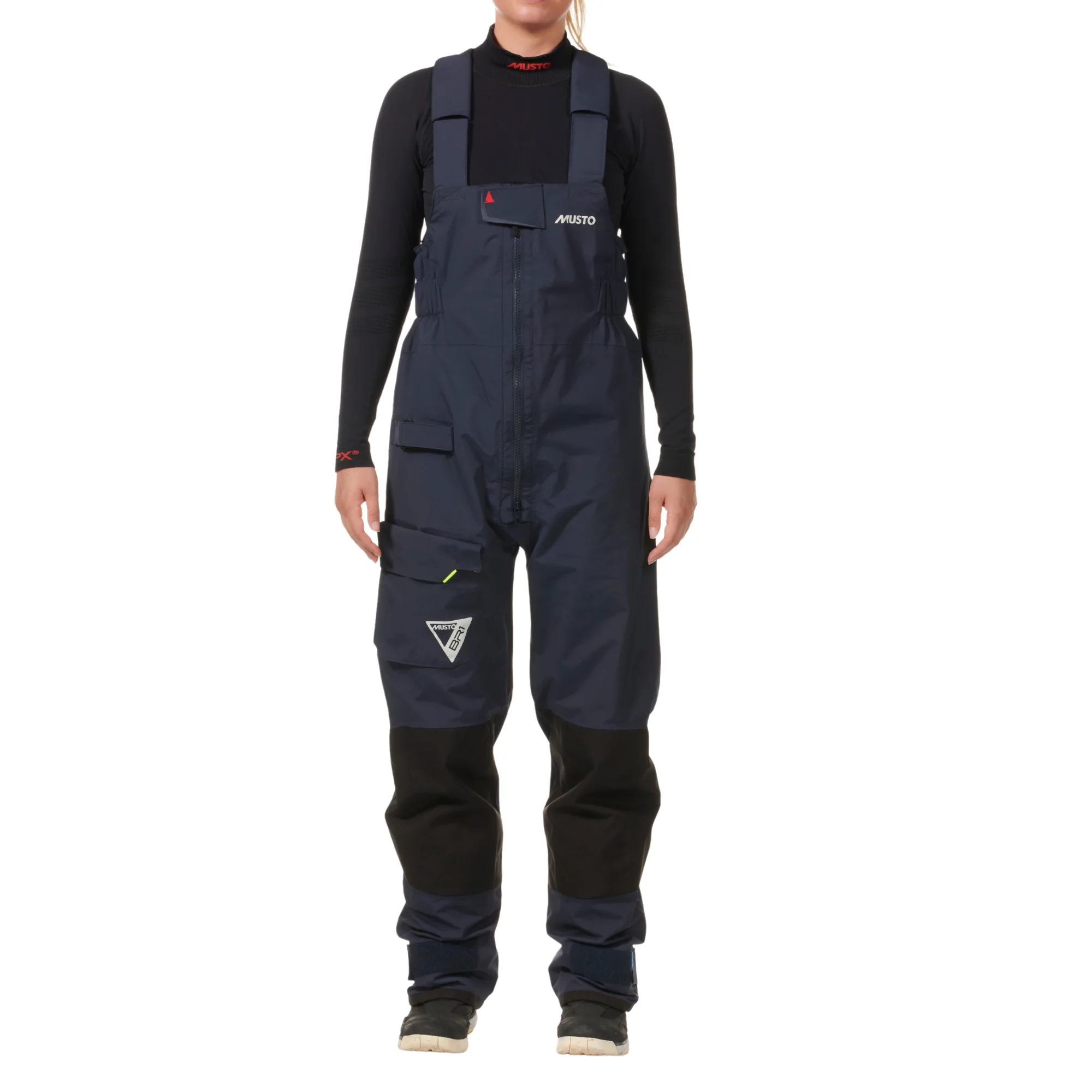 Musto Women's BR1 Channel Waterproof Sailing Trousers/Salopettes (True Navy) - Image 3