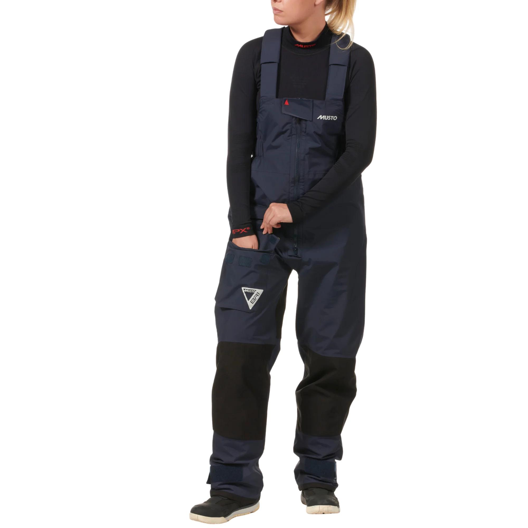 Musto Women's BR1 Channel Waterproof Sailing Trousers/Salopettes (True Navy) - Image 4