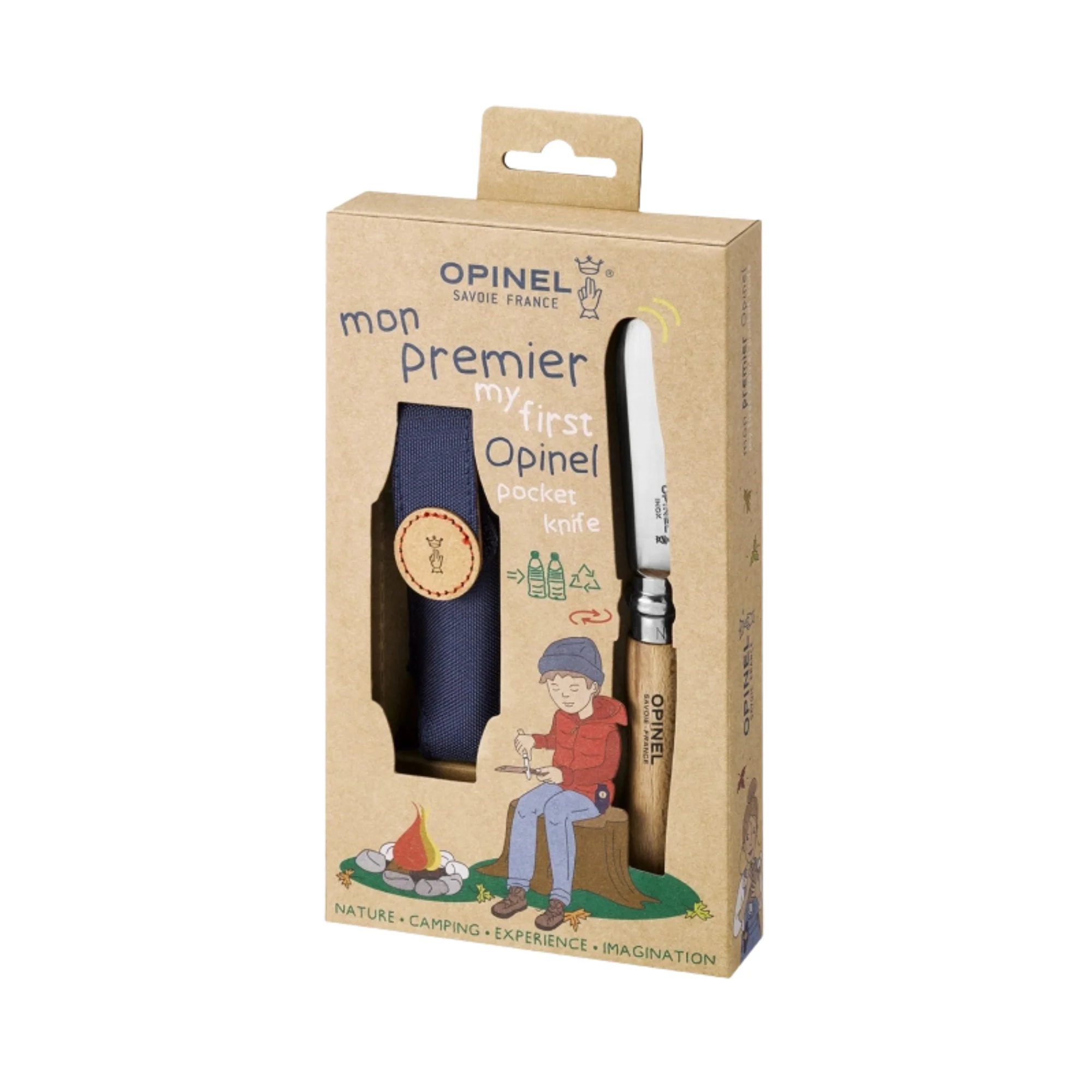 My First Opinel Kids Boxset (Round-Tipped Folding Knife + Sheath) - Image 2