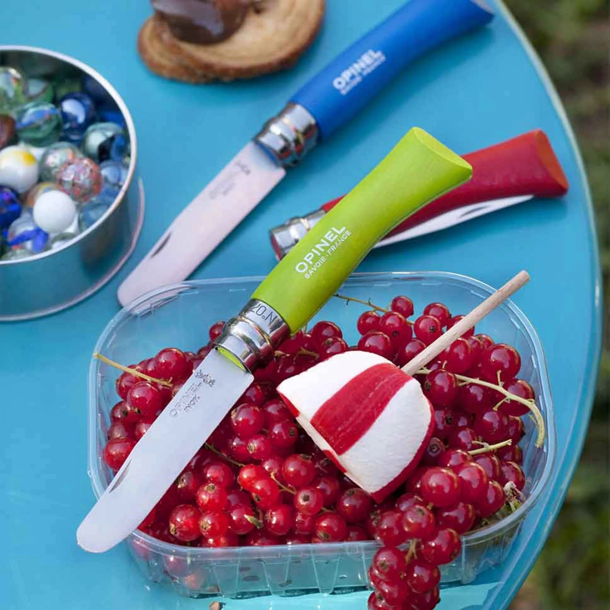 My First Opinel Kids #7 Stainless Steel Round Ended Knife (Apple) - Image 3