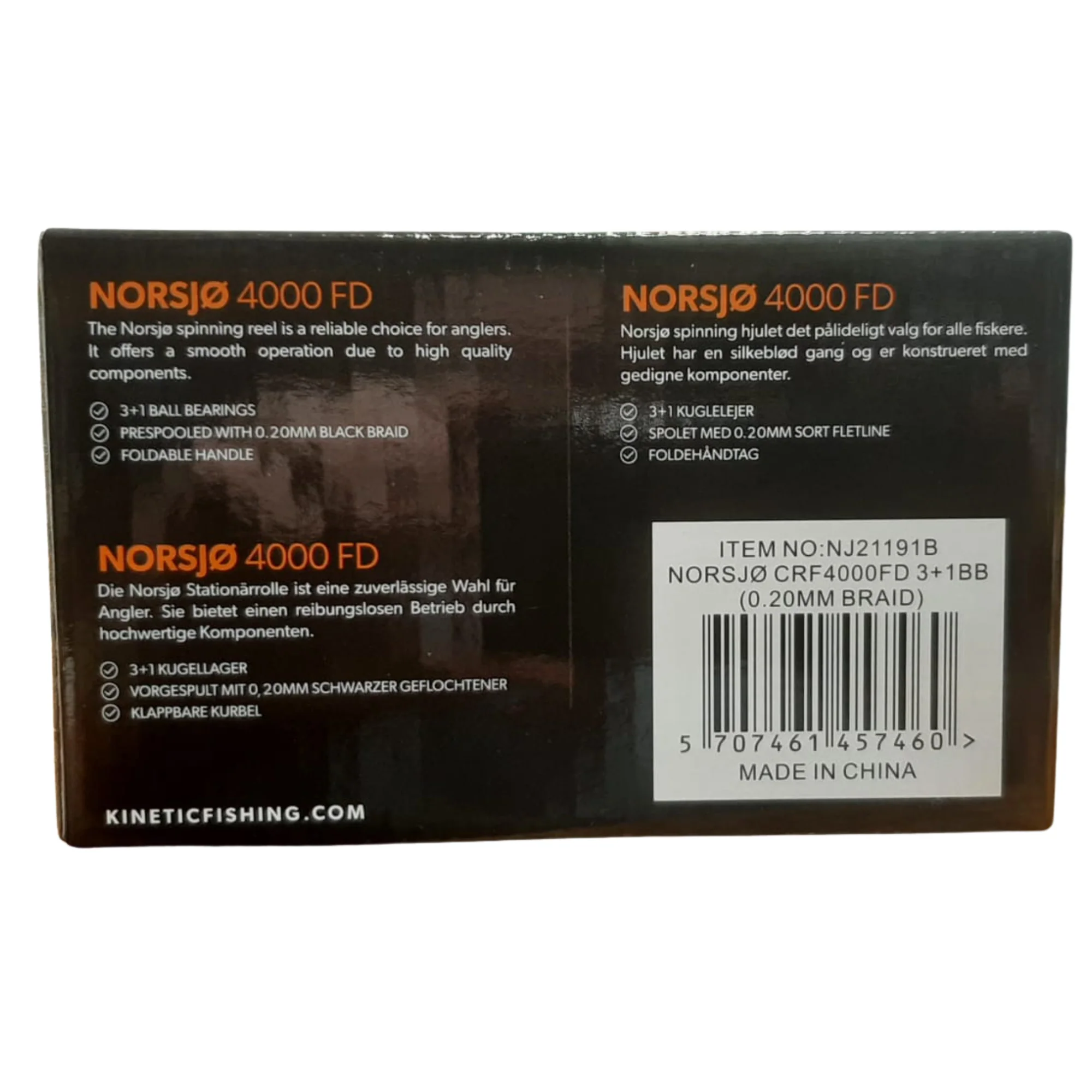 Kinetic Norsjo Front Drag Spinning Reel + Braid (4000) - Image 3