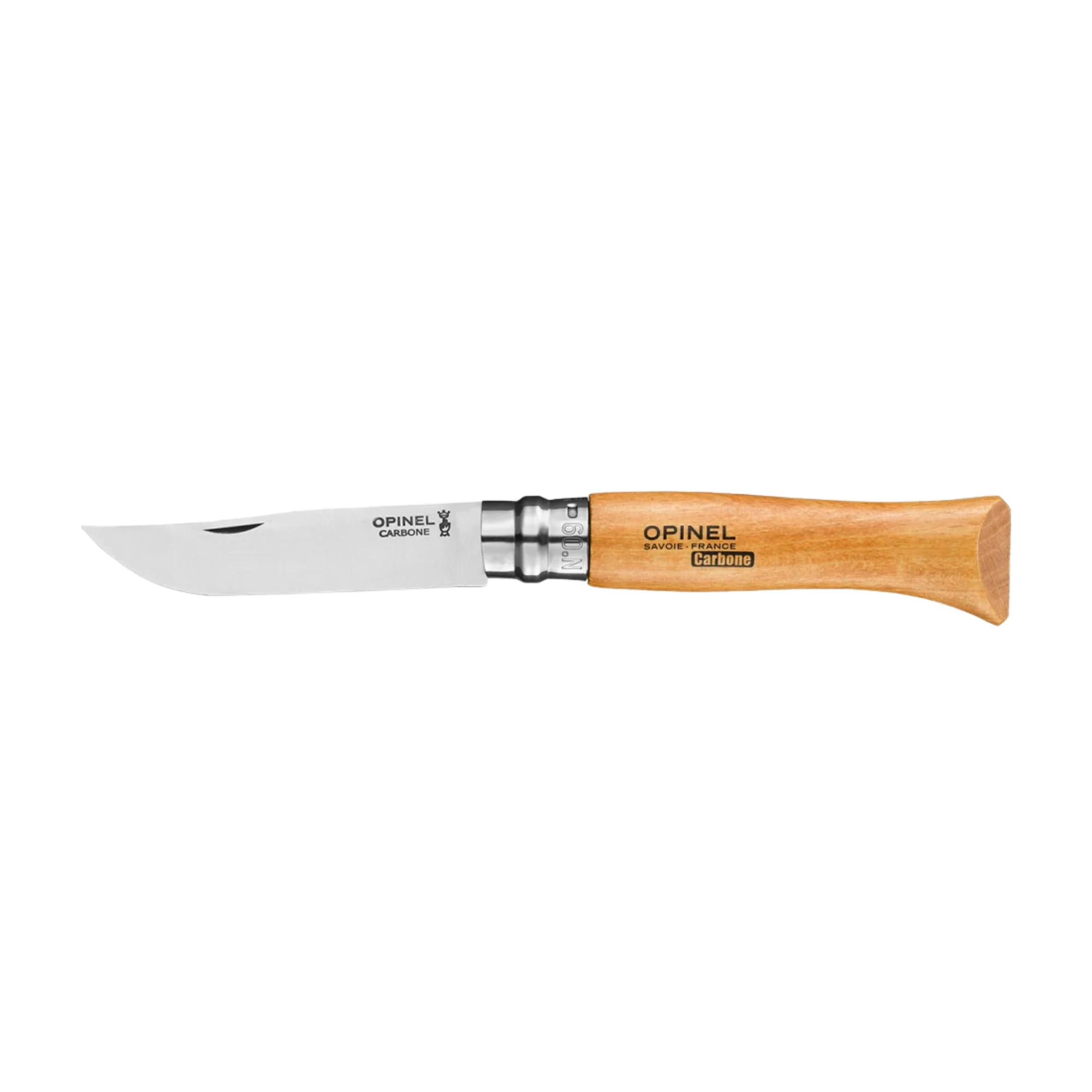 Opinel #9 Carbon Blade Folding Pocket Knife (Blister Packed)