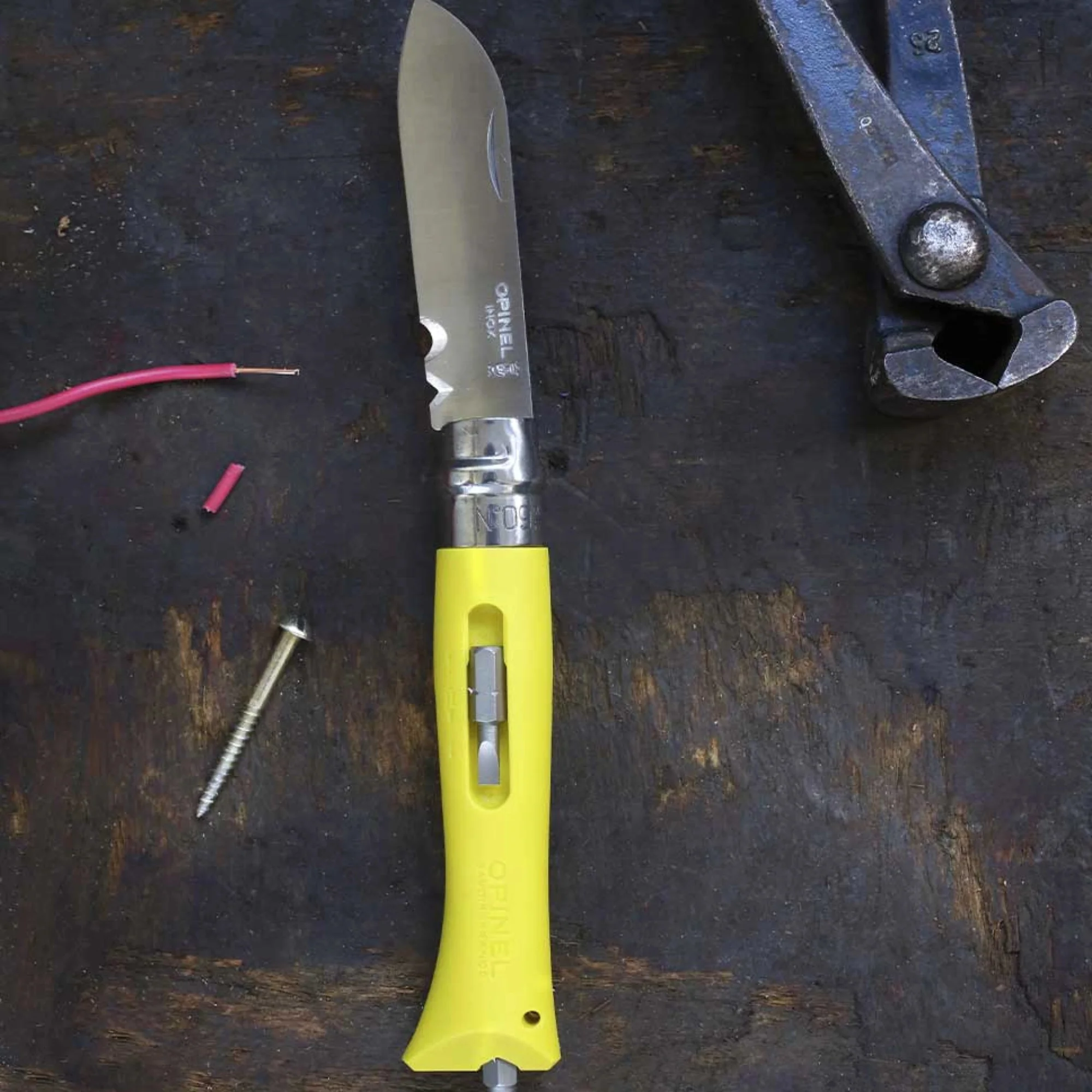 Opinel #9 DIY Stainless Steel Folding Tool Knife (Yellow) - Image 6