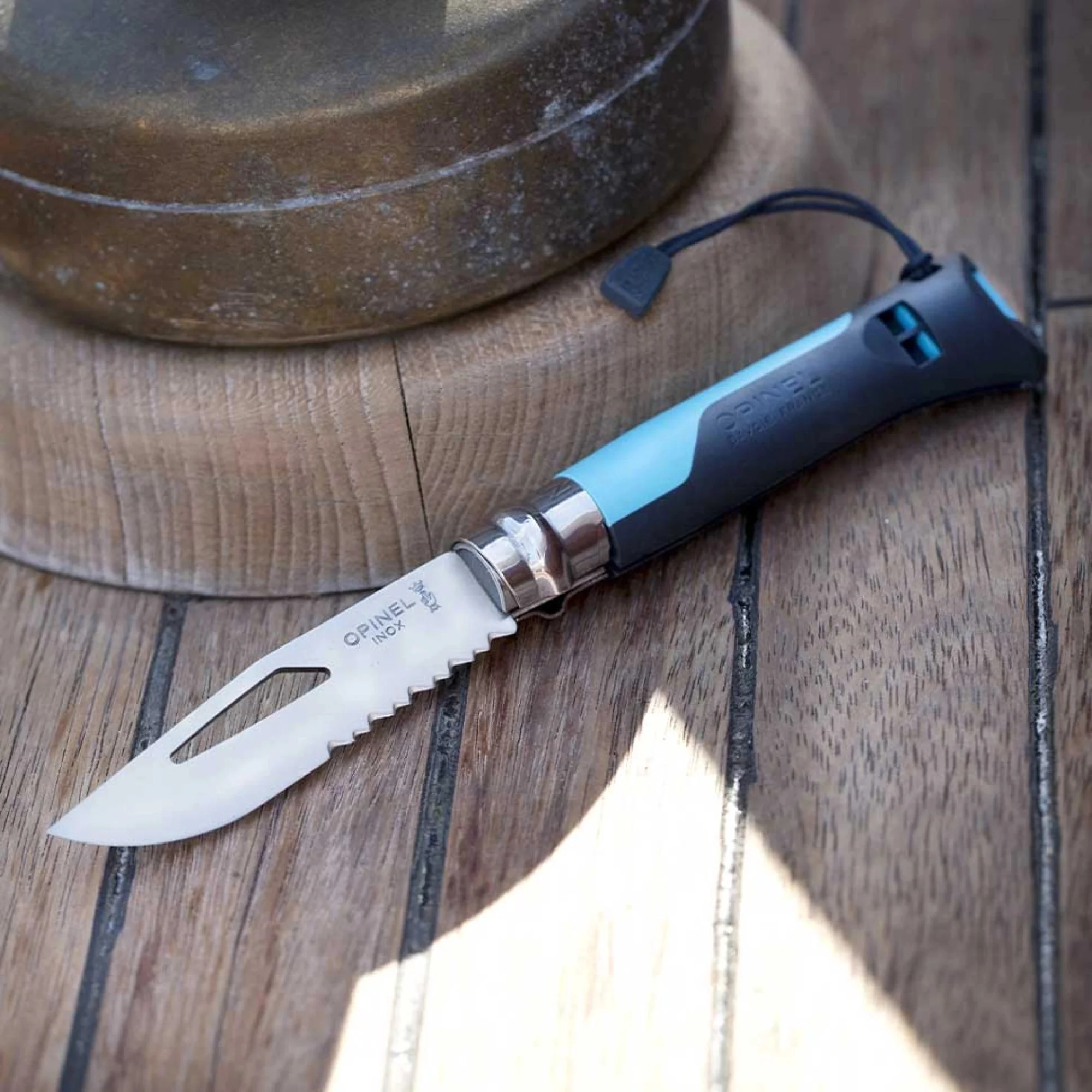 Opinel #8 Stainless Steel Outdoor Knife (Blue) - Image 4