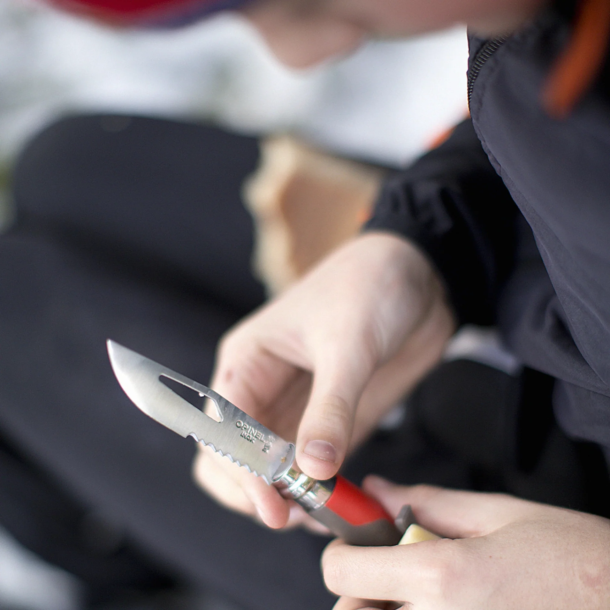 Opinel #8 Stainless Steel Outdoor Knife (Earth/Red) - Image 4