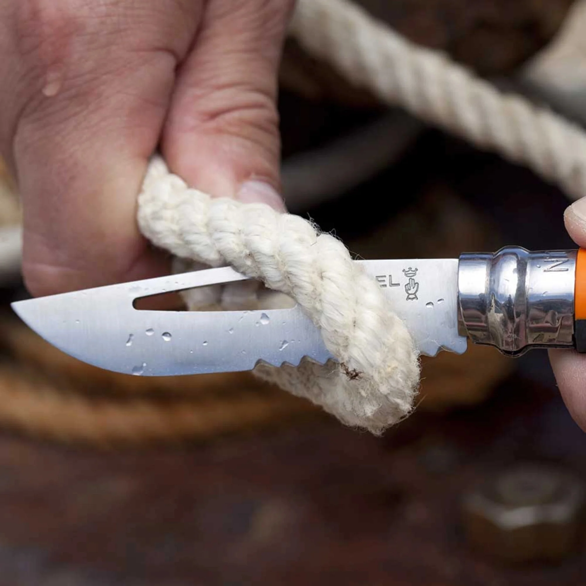 Opinel #8 Stainless Steel Outdoor Knife (Orange) - Image 6