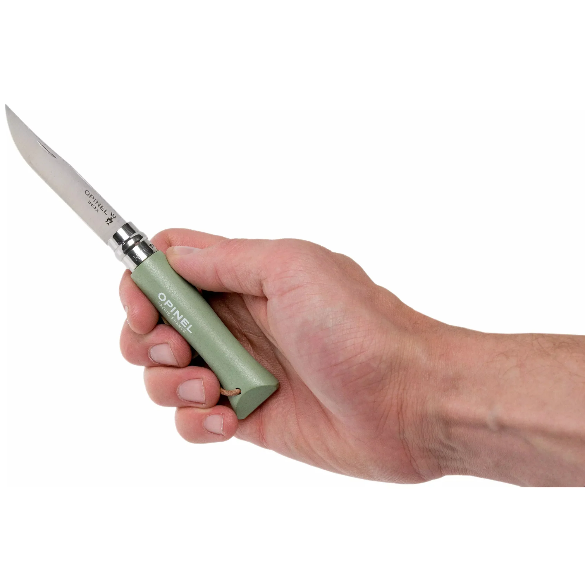 Opinel #6 Stainless Steel Bushwhacker Trekking Folding Pocket Knife (Sage) - Image 7