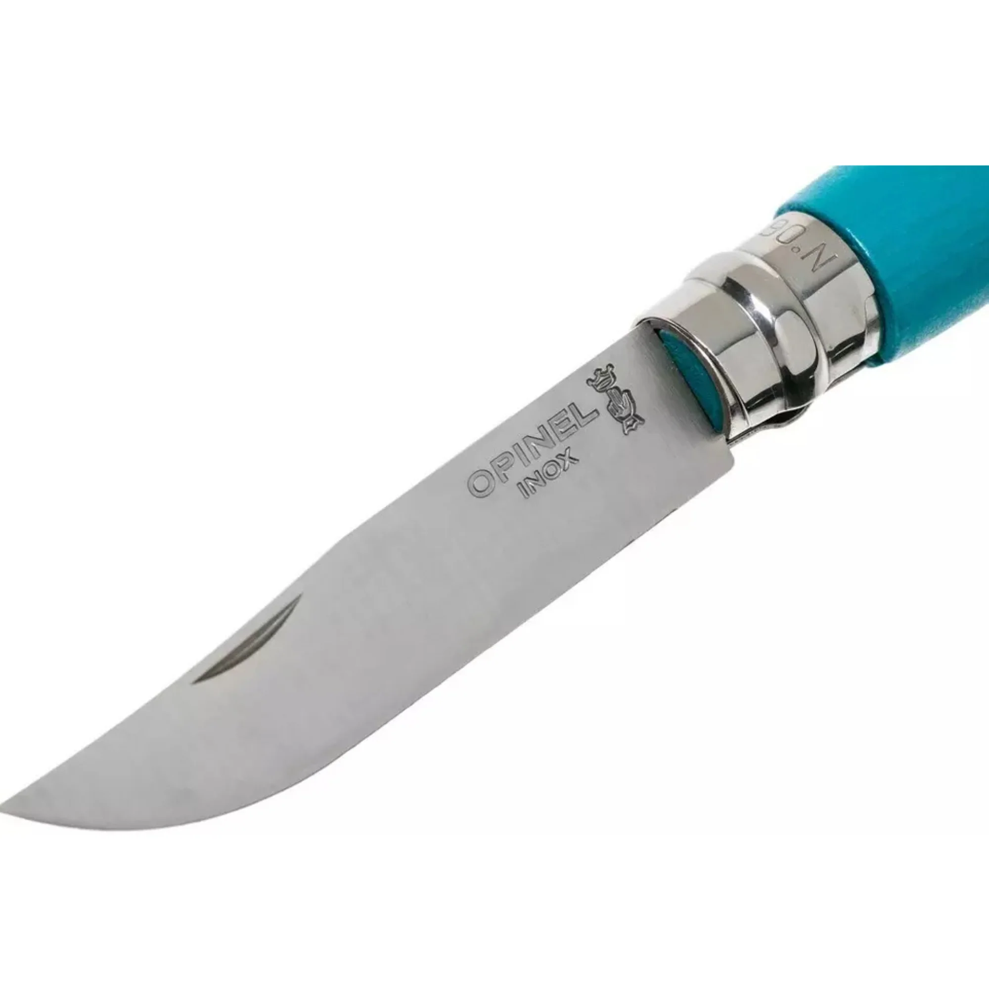 Opinel #6 Stainless Steel Bushwhacker Trekking Folding Pocket Knife (Turquoise) - Image 3