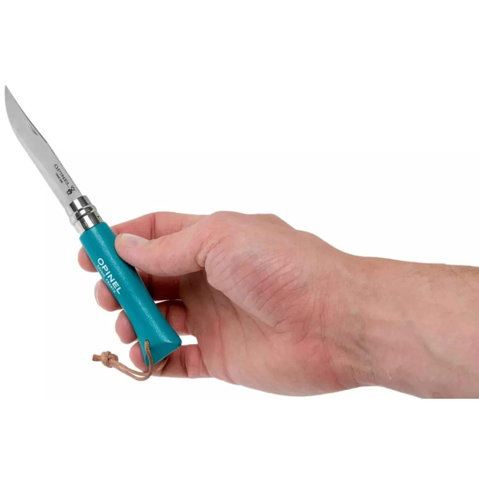 Opinel #6 Stainless Steel Bushwhacker Trekking Folding Pocket Knife (Turquoise) - Image 7