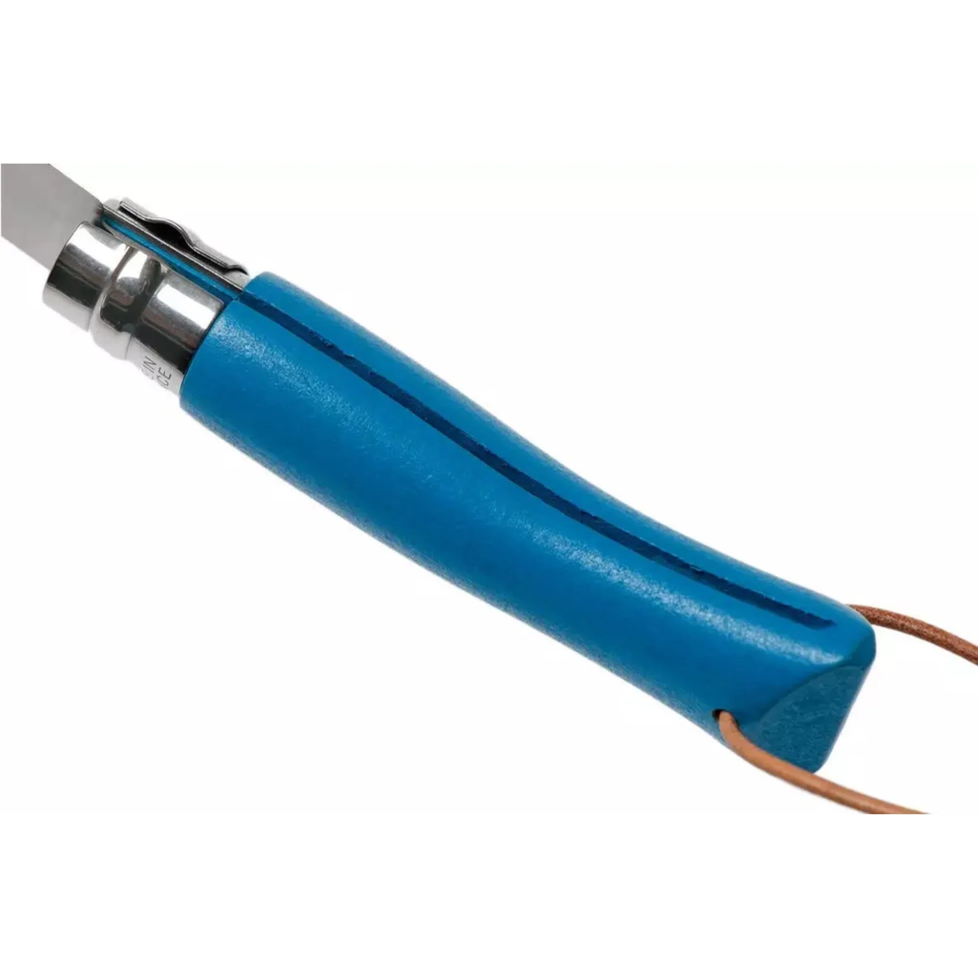 Opinel #7 Stainless Steel Bushwhacker Trekking Folding Pocket Knife (Cyan Blue) - Image 4