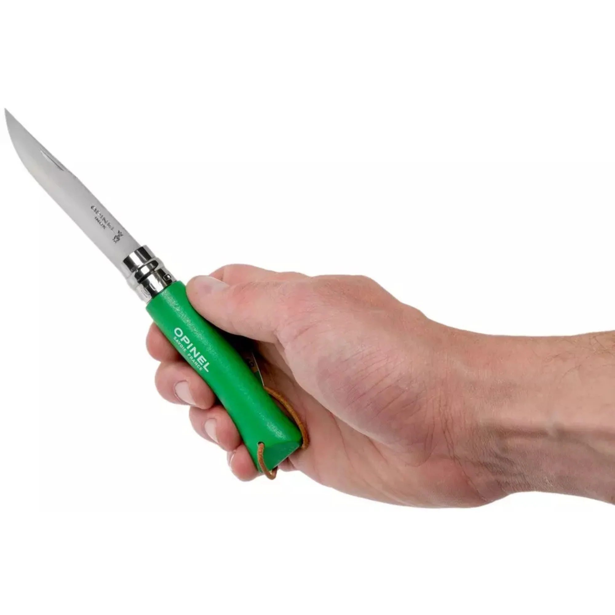 Opinel #7 Stainless Steel Bushwhacker Trekking Folding Pocket Knife (Meadow Green) - Image 7