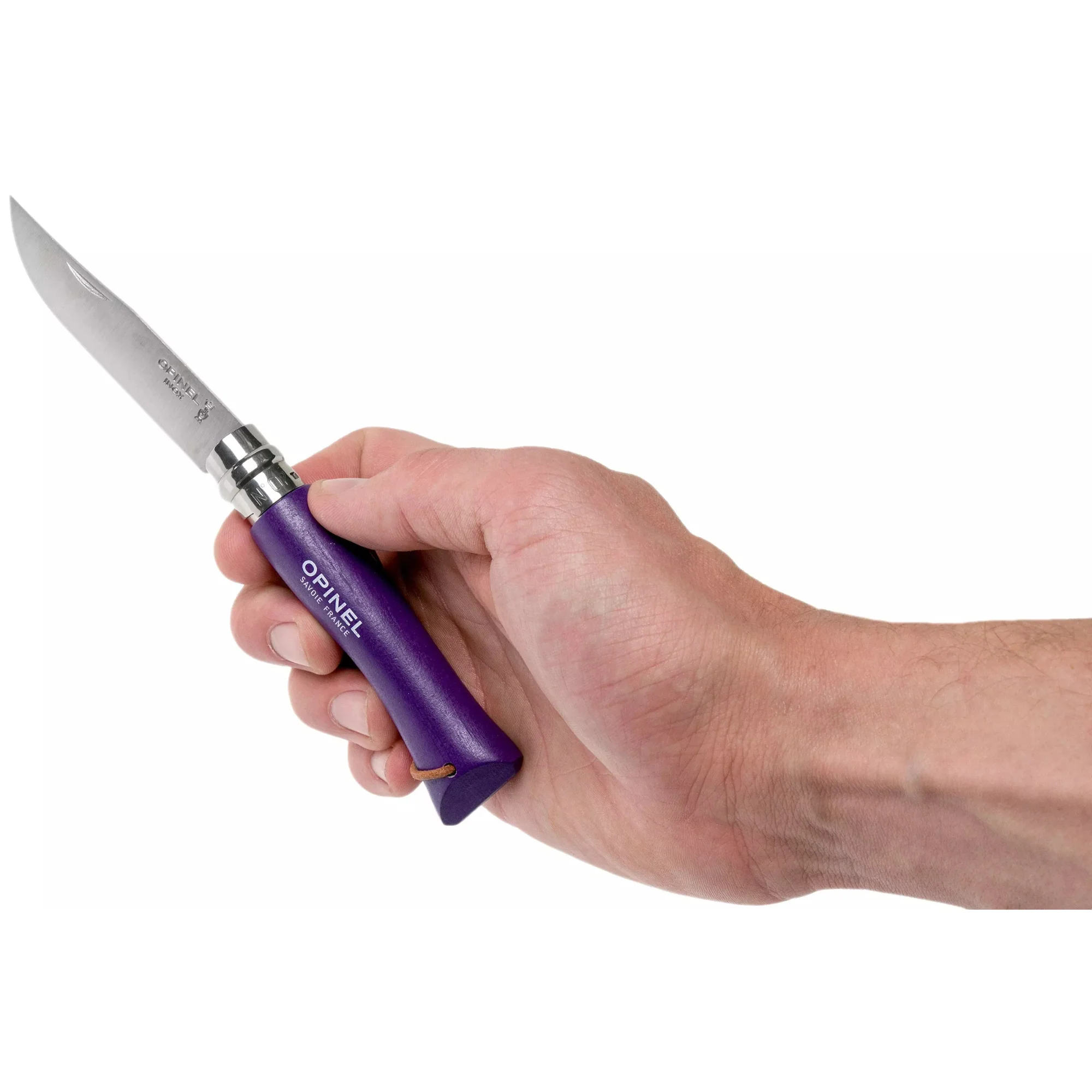 Opinel #7 Stainless Steel Bushwhacker Trekking Folding Pocket Knife (Purple) - Image 7