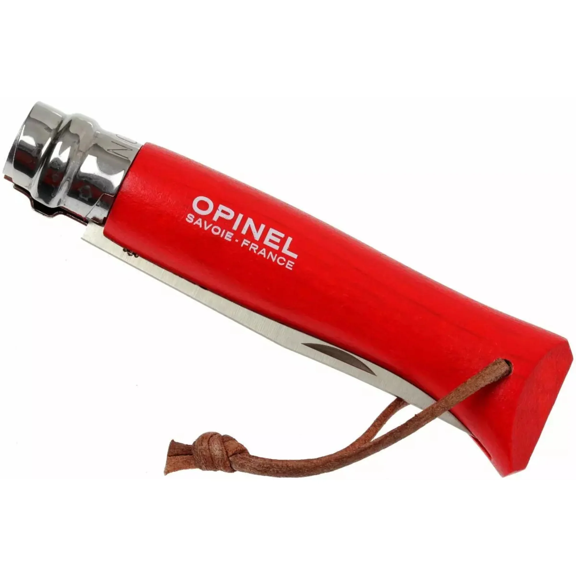 Opinel #8 Stainless Steel Bushwhacker Trekking Folding Pocket Knife (Red) - Image 2