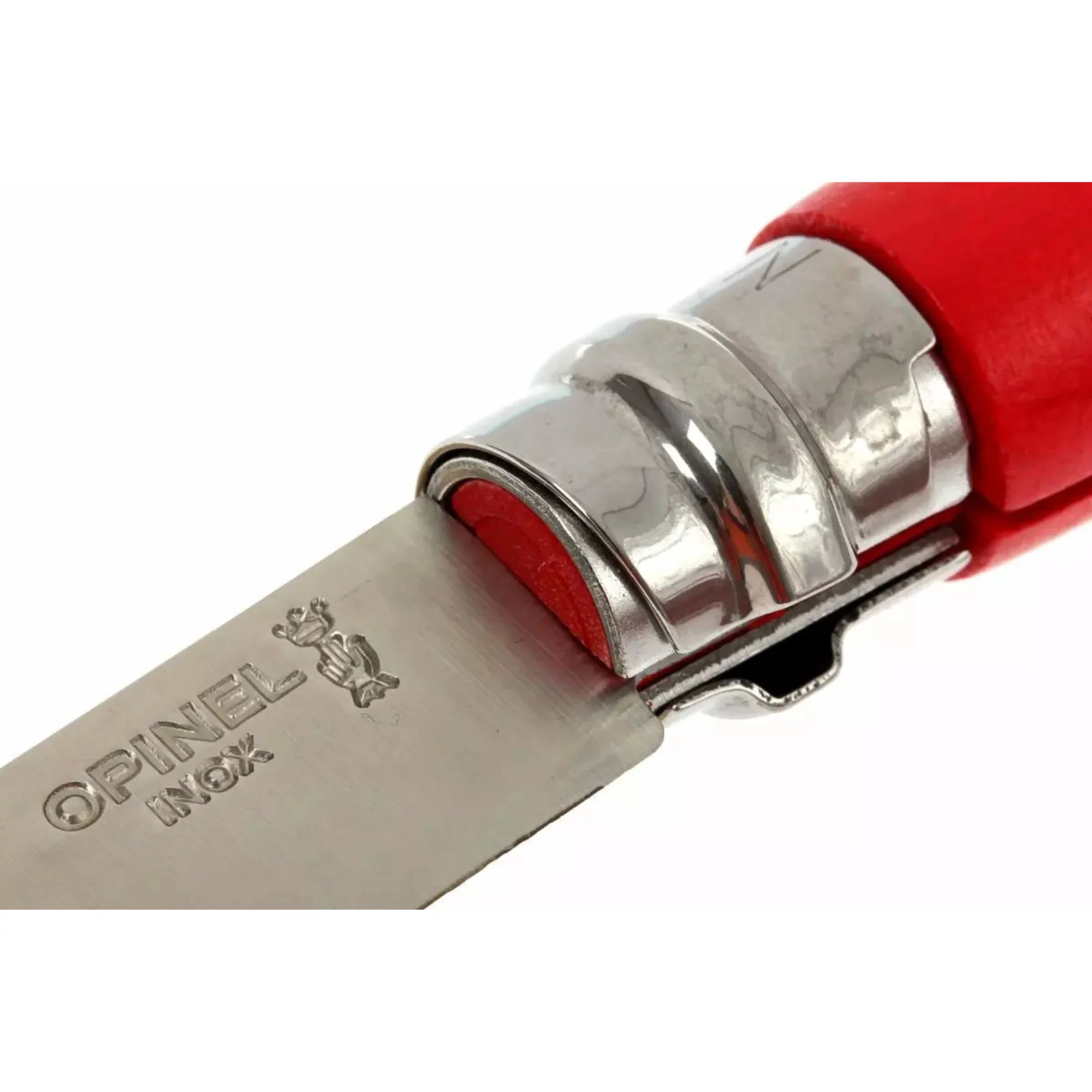 Opinel #8 Stainless Steel Bushwhacker Trekking Folding Pocket Knife (Red) - Image 4