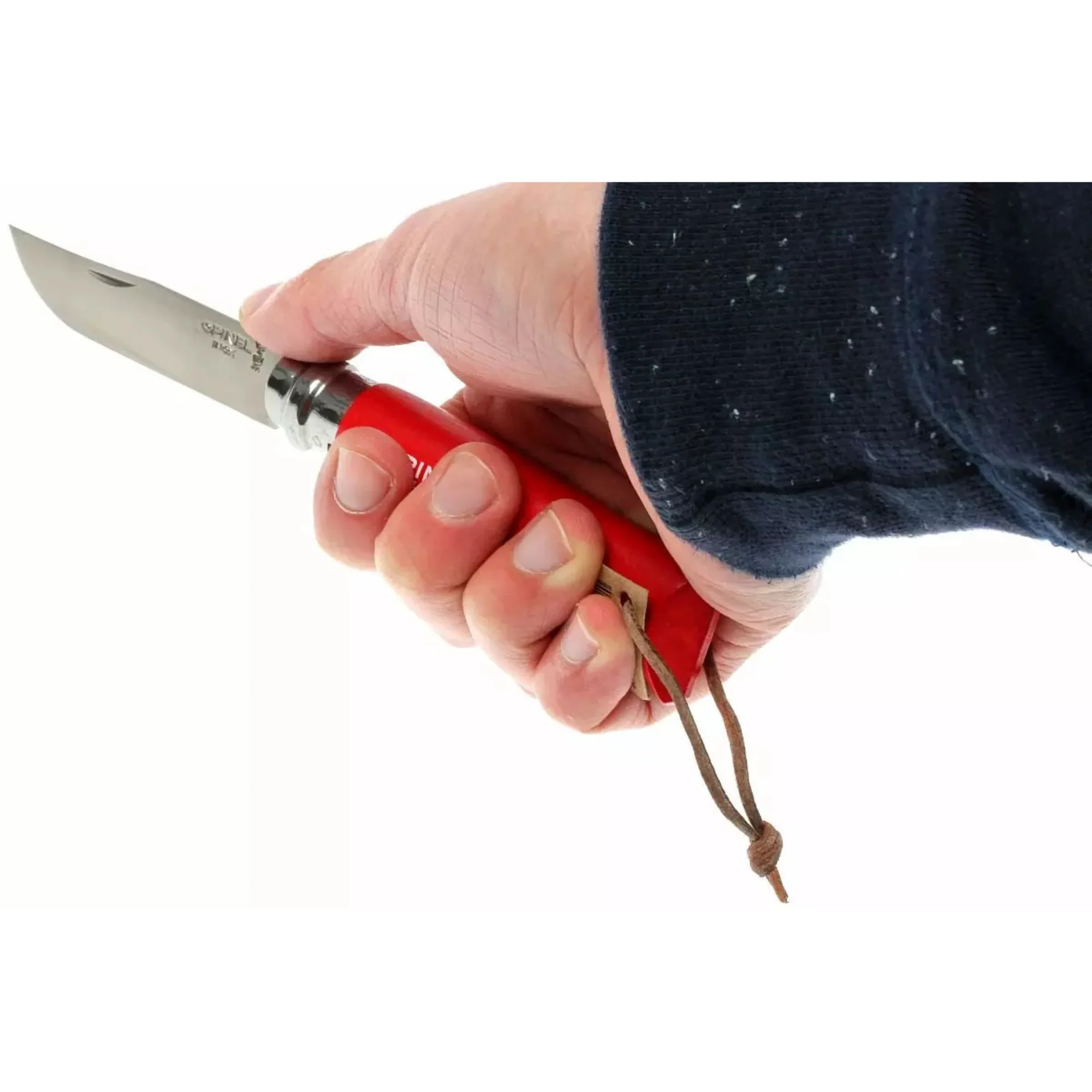 Opinel #8 Stainless Steel Bushwhacker Trekking Folding Pocket Knife (Red) - Image 5