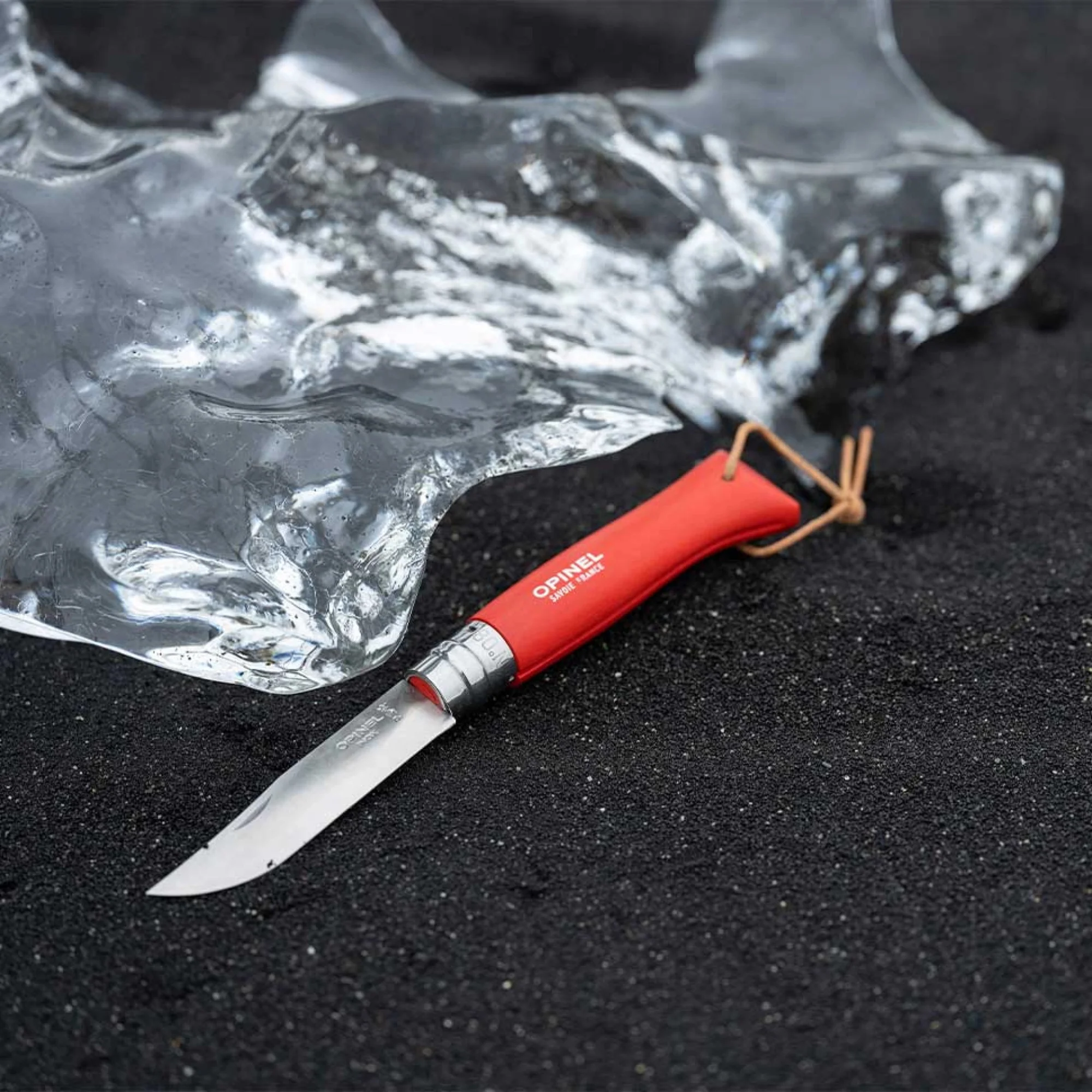 Opinel #8 Stainless Steel Bushwhacker Trekking Folding Pocket Knife (Red) - Image 6