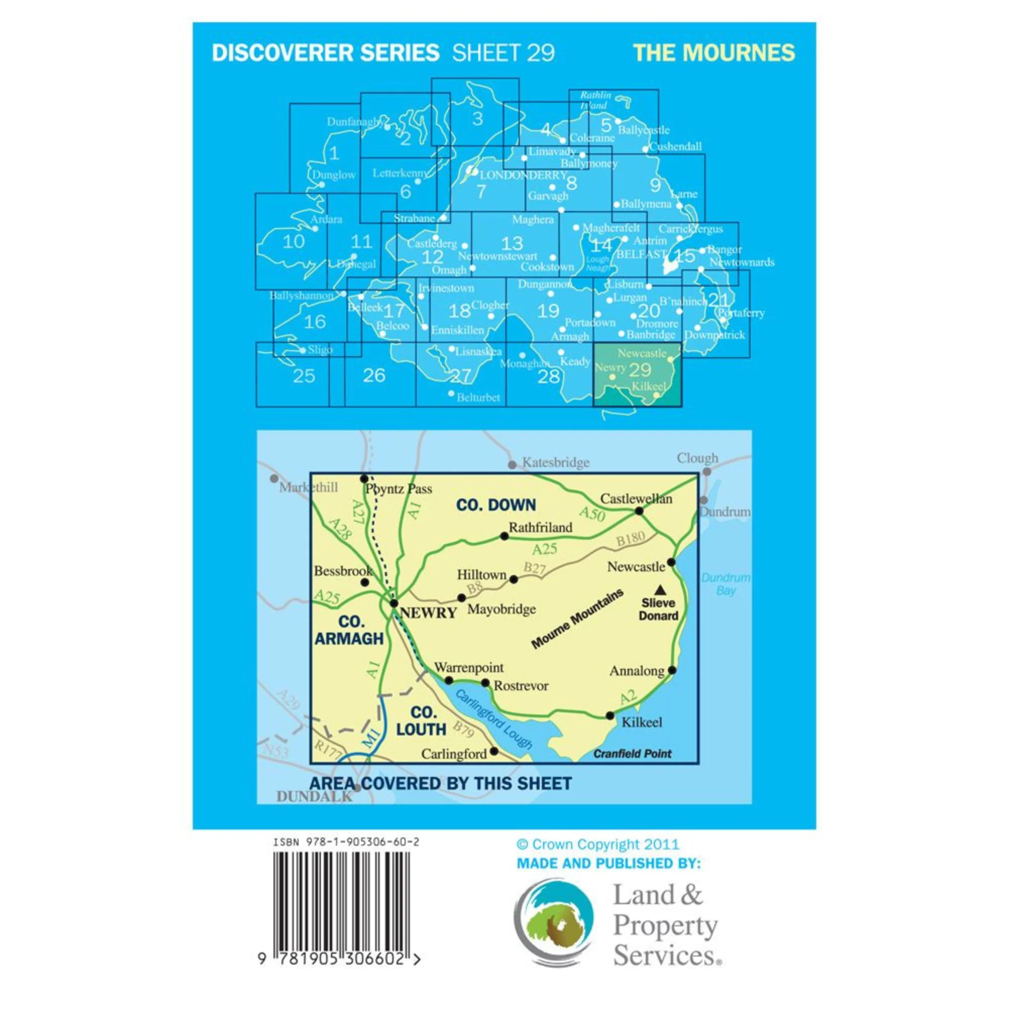 OSNI Discoverer Map 29 (The Mournes)(1:50,000) - Image 2