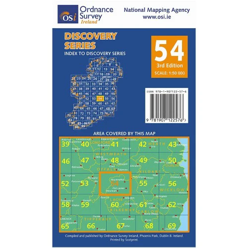 OSI Discovery Map 54 (Part of Laois, Offaly and Tipperary)(1:50,000) - Image 2
