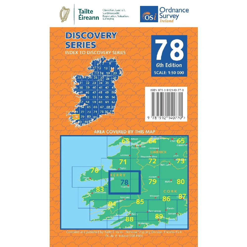OSI Discovery Map 78 - Water Resistant Folded Paper (Part of Co.Kerry)(1:50,000) - Image 2