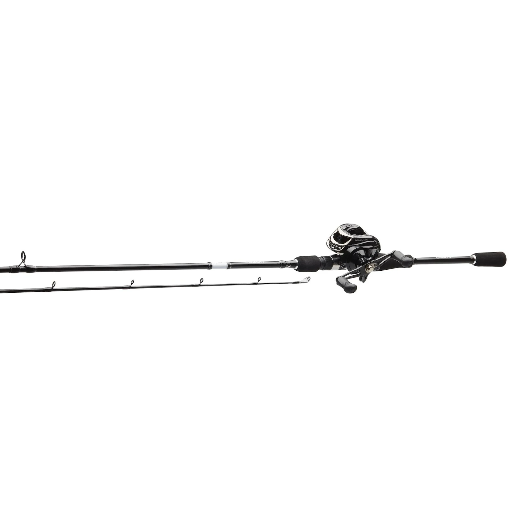 Kinetic 6ft6/1.95m Ozor Baitcaster CL 2 Section Rod + Reel + Line Combo (10-40g)