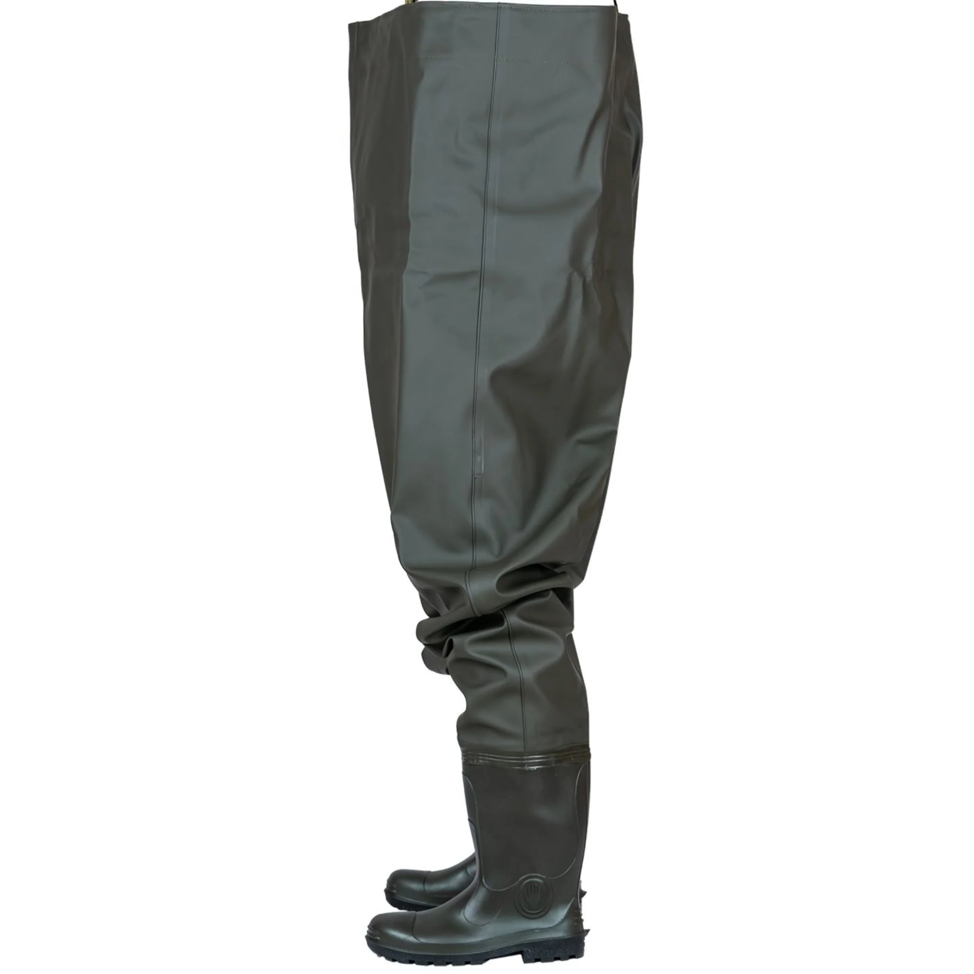 Pros Unisex PVC/Polyester Bootfoot Cleated Chest Waders (Olive Green) - Image 3