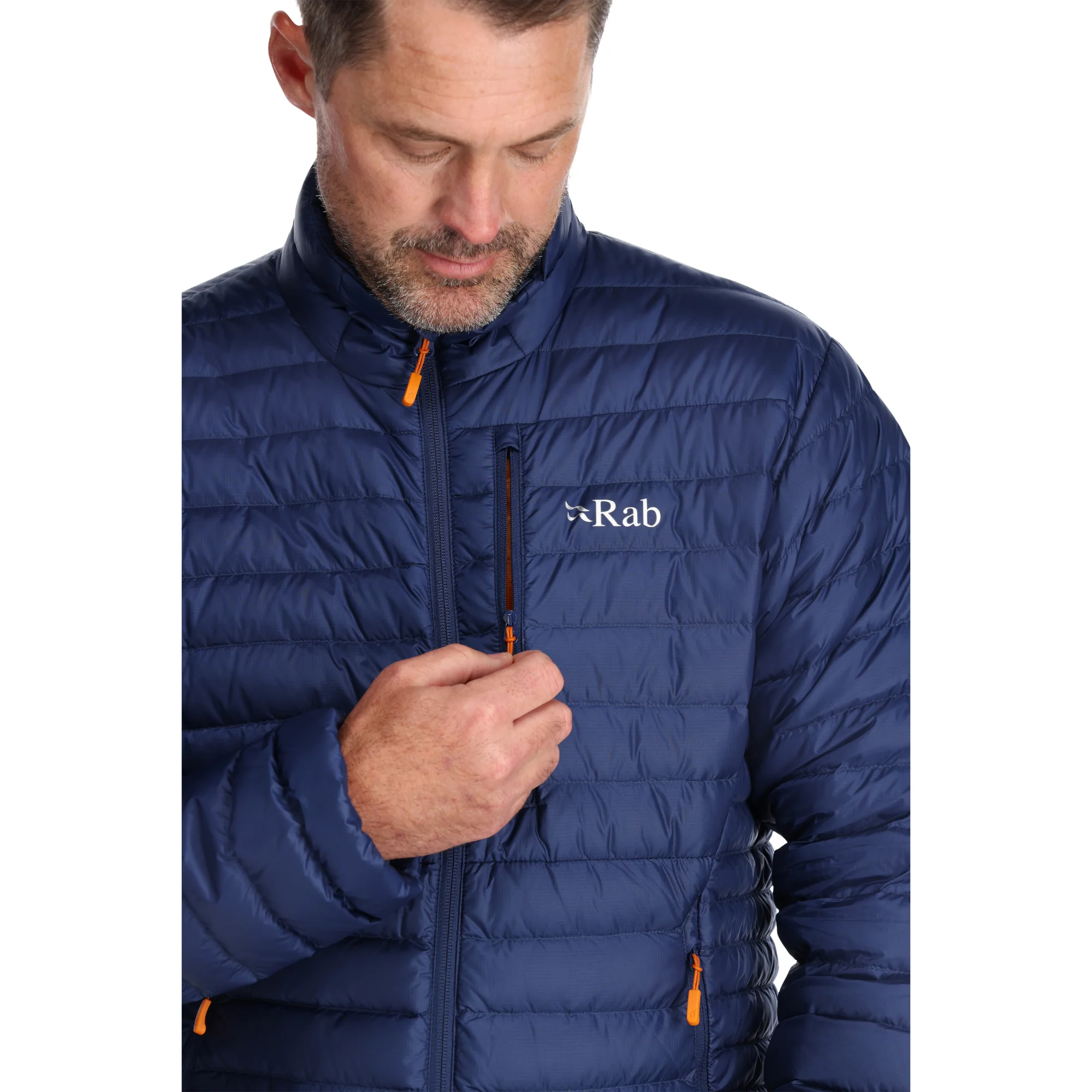 Rab Men's Microlight Insulated Down Jacket (Deep Ink/Marmalade) - Image 4