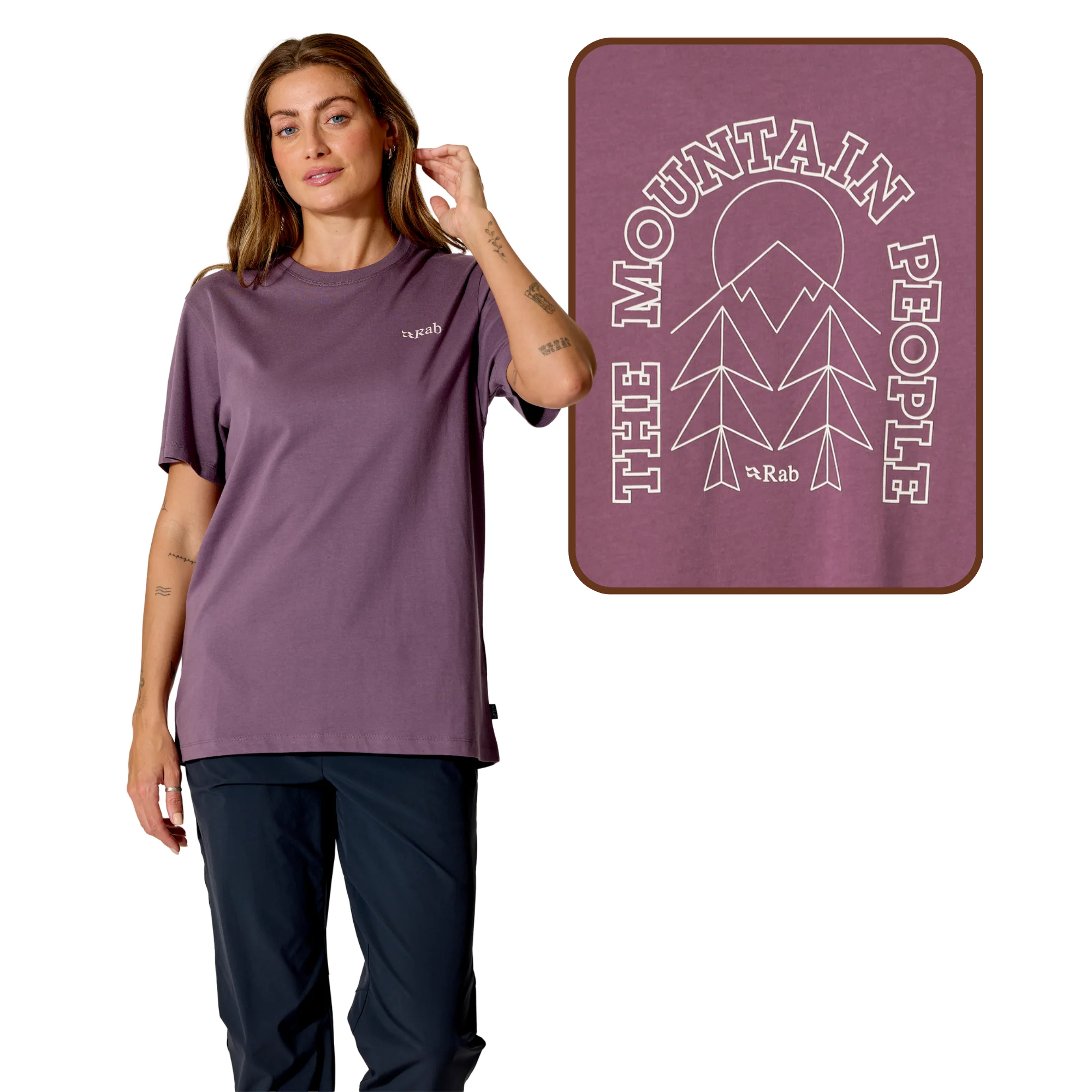 Rab Women's Stance Cirque Organic Cotton Short Sleeve Tee (Dark Iris)