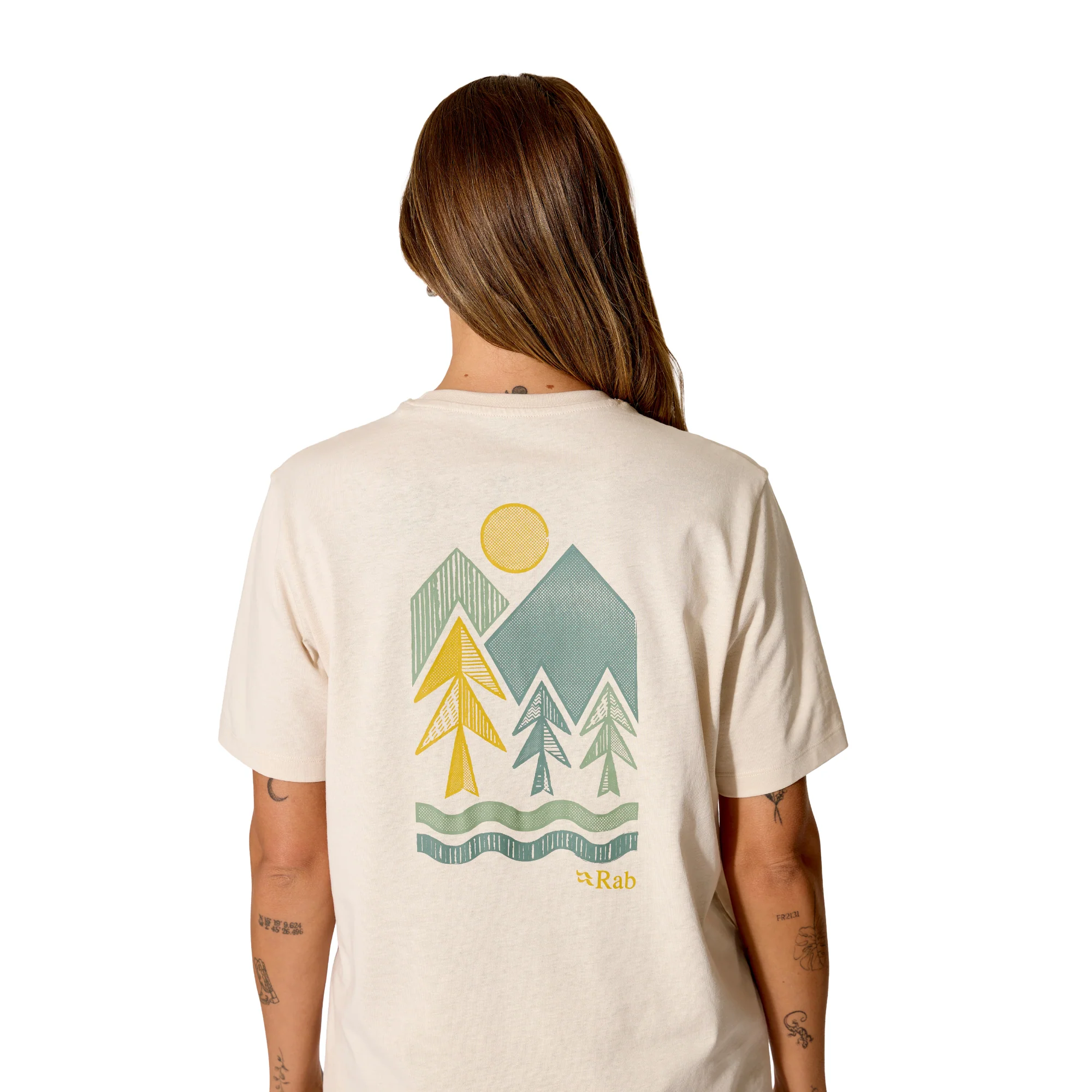 Rab Women's Stance Vista Organic Cotton Short Sleeve Tee (Ecru) - Image 2