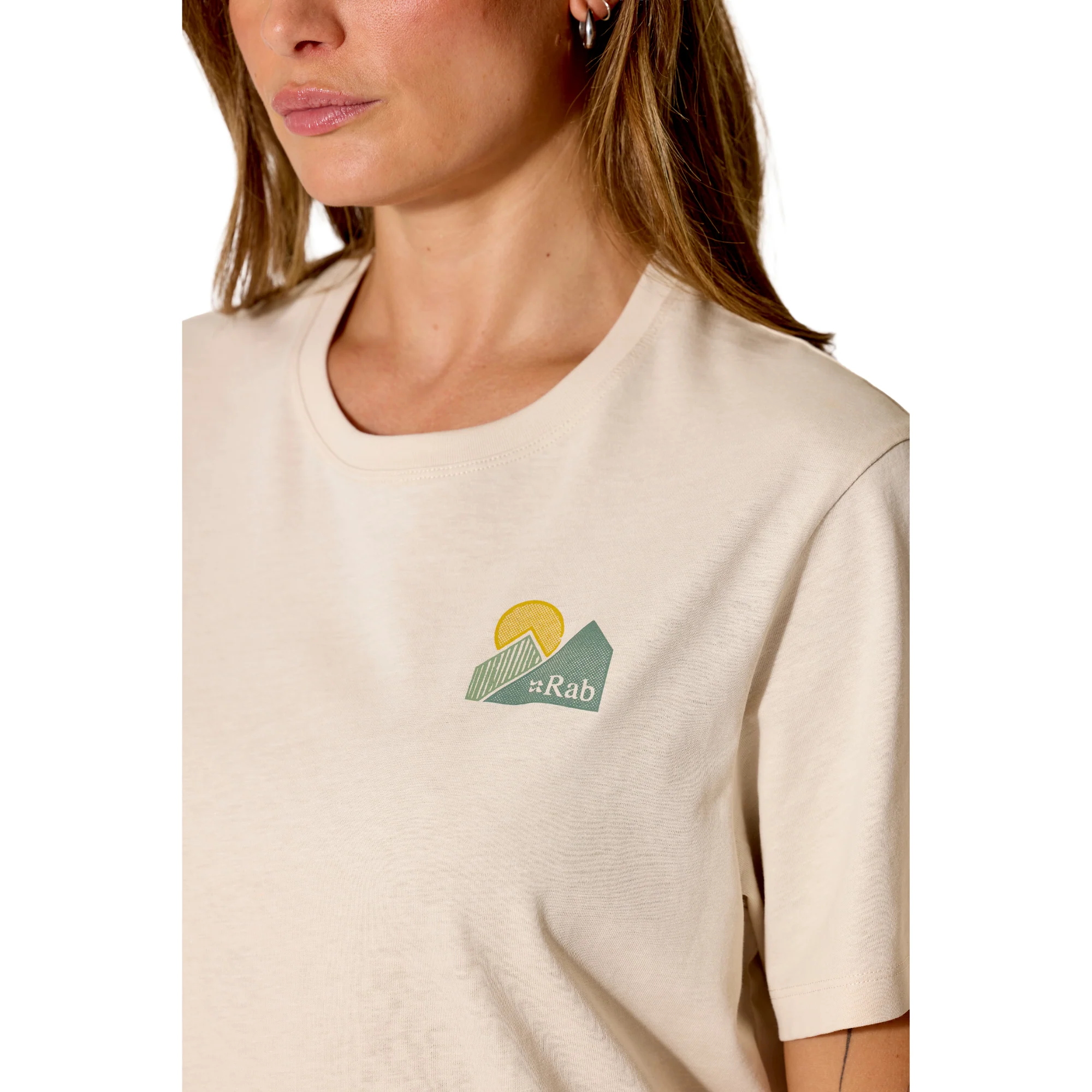 Rab Women's Stance Vista Organic Cotton Short Sleeve Tee (Ecru) - Image 4