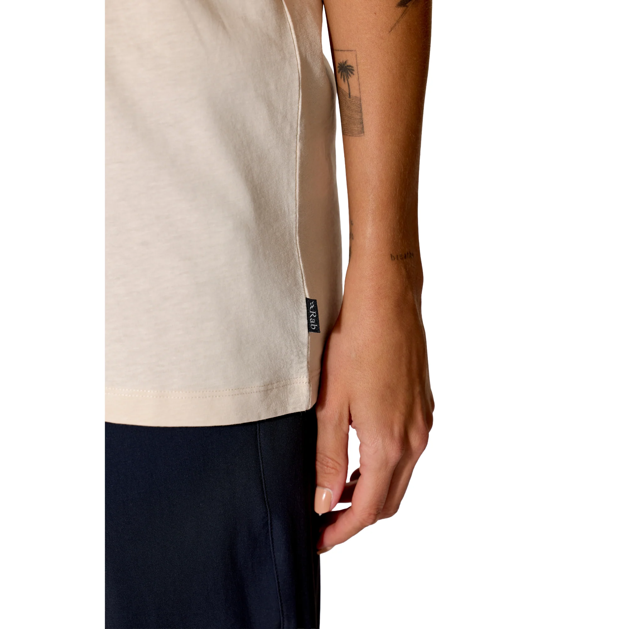 Rab Women's Stance Vista Organic Cotton Short Sleeve Tee (Ecru) - Image 5