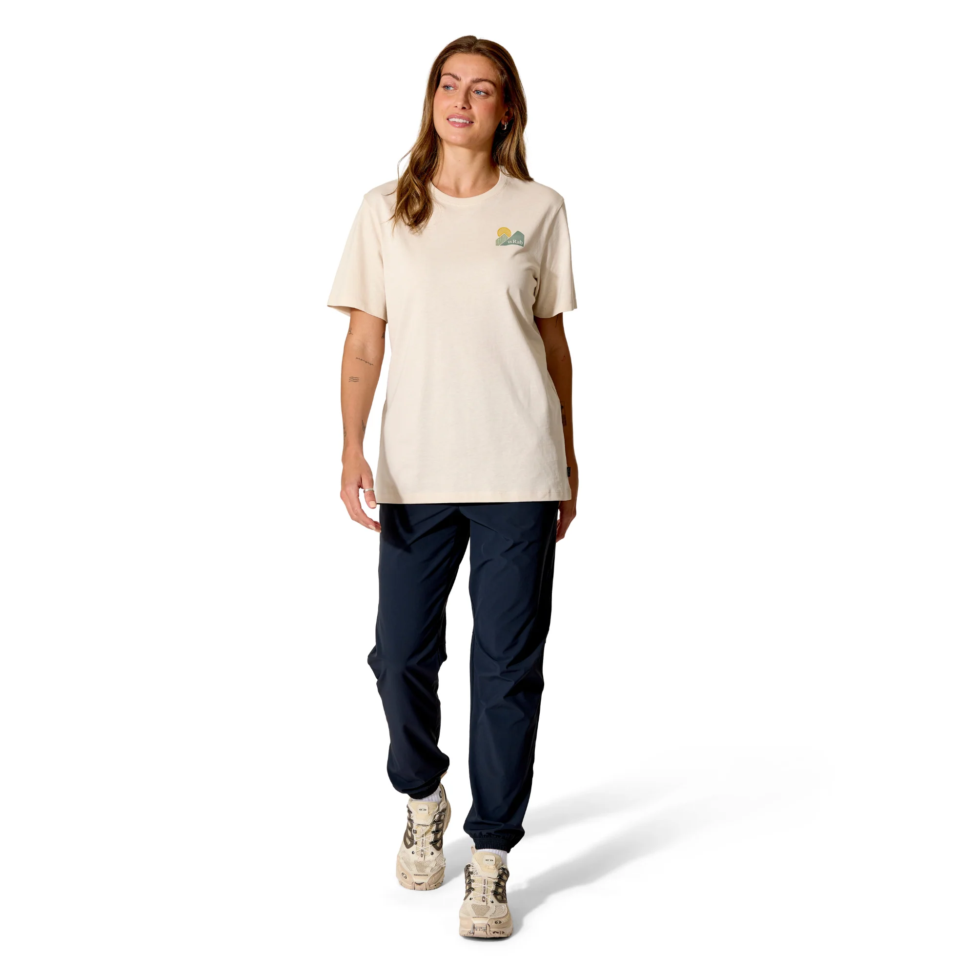 Rab Women's Stance Vista Organic Cotton Short Sleeve Tee (Ecru) - Image 7