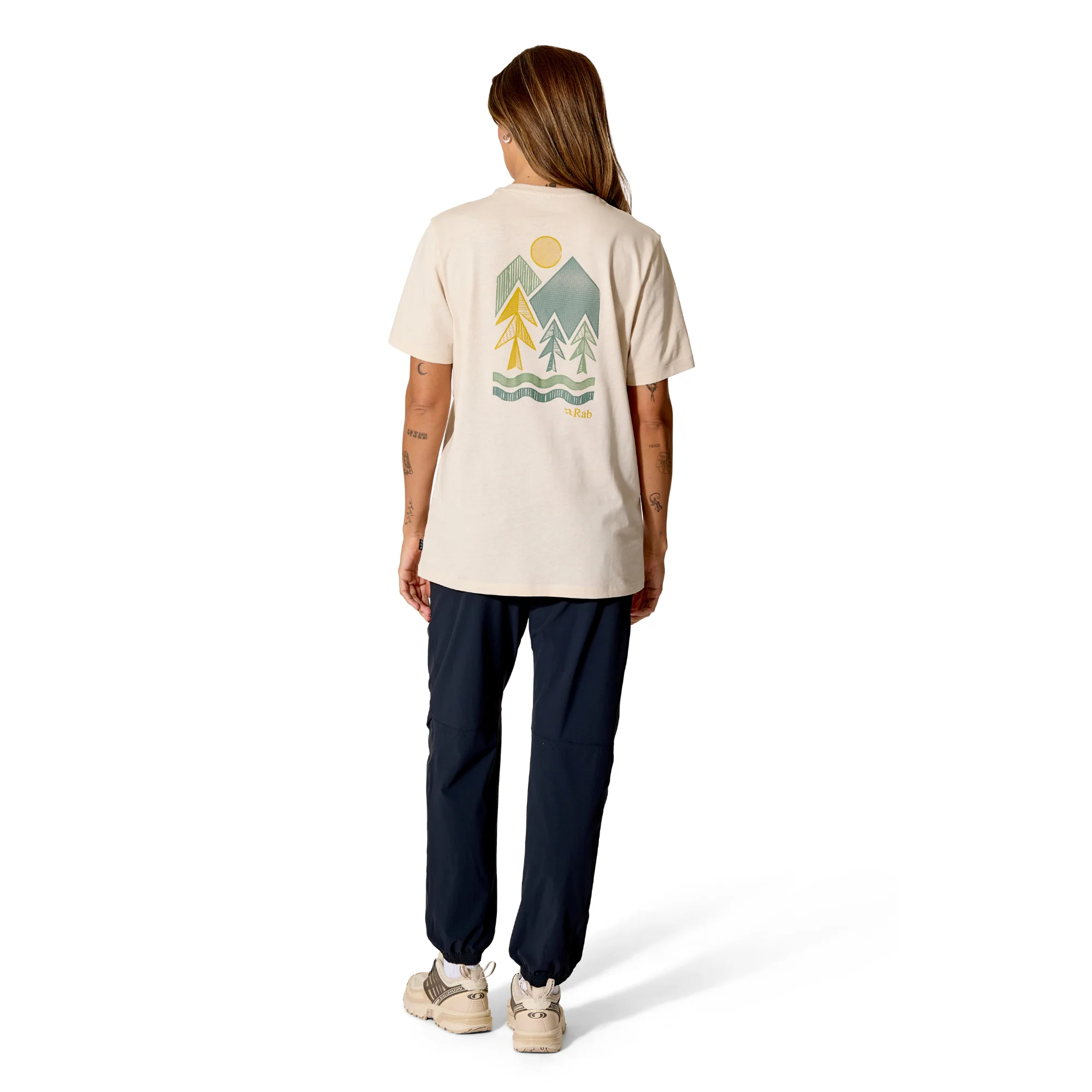 Rab Women's Stance Vista Organic Cotton Short Sleeve Tee (Ecru) - Image 8