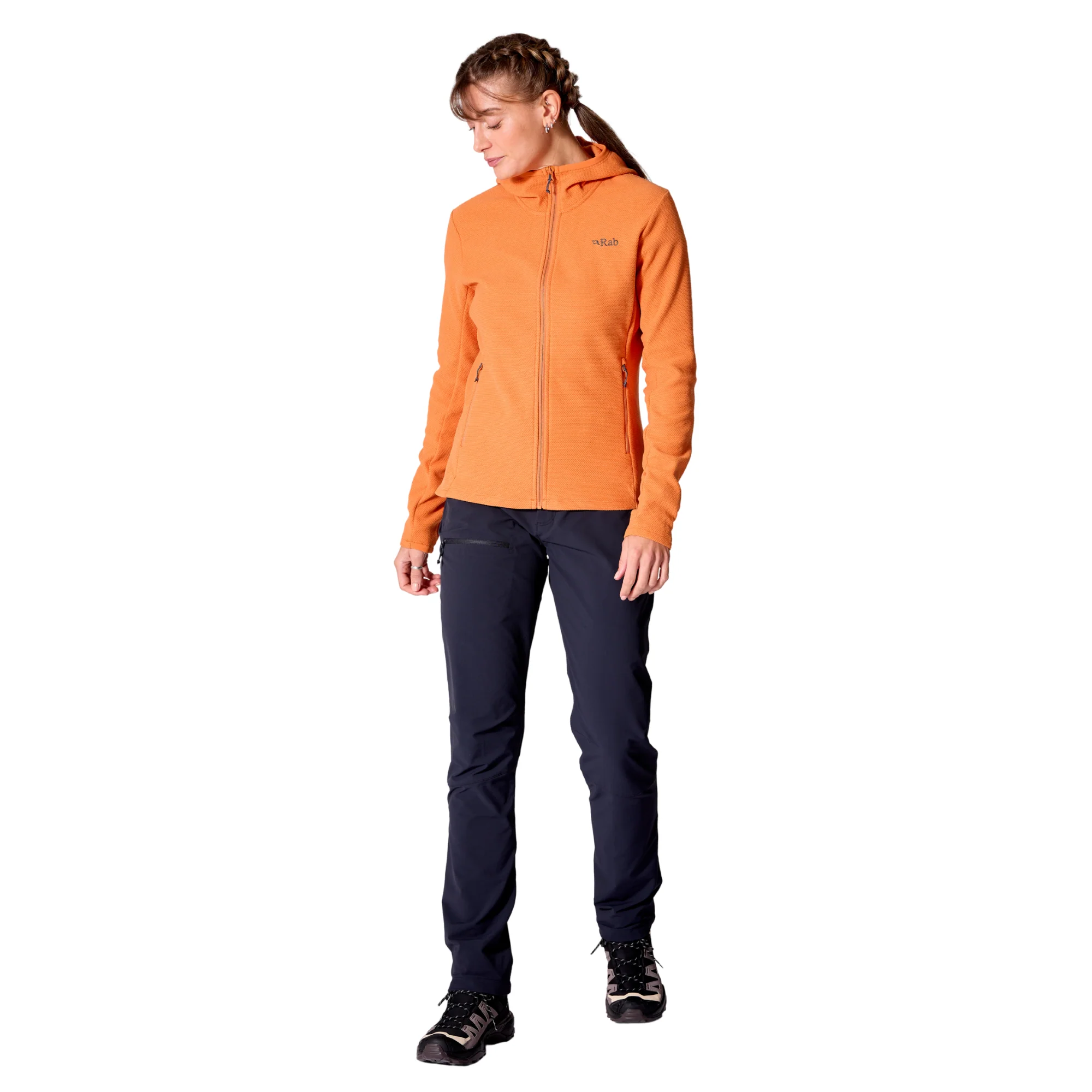 Rab Women's Stavel Hooded Full Zip Fleece (Dark Melba) - Image 3