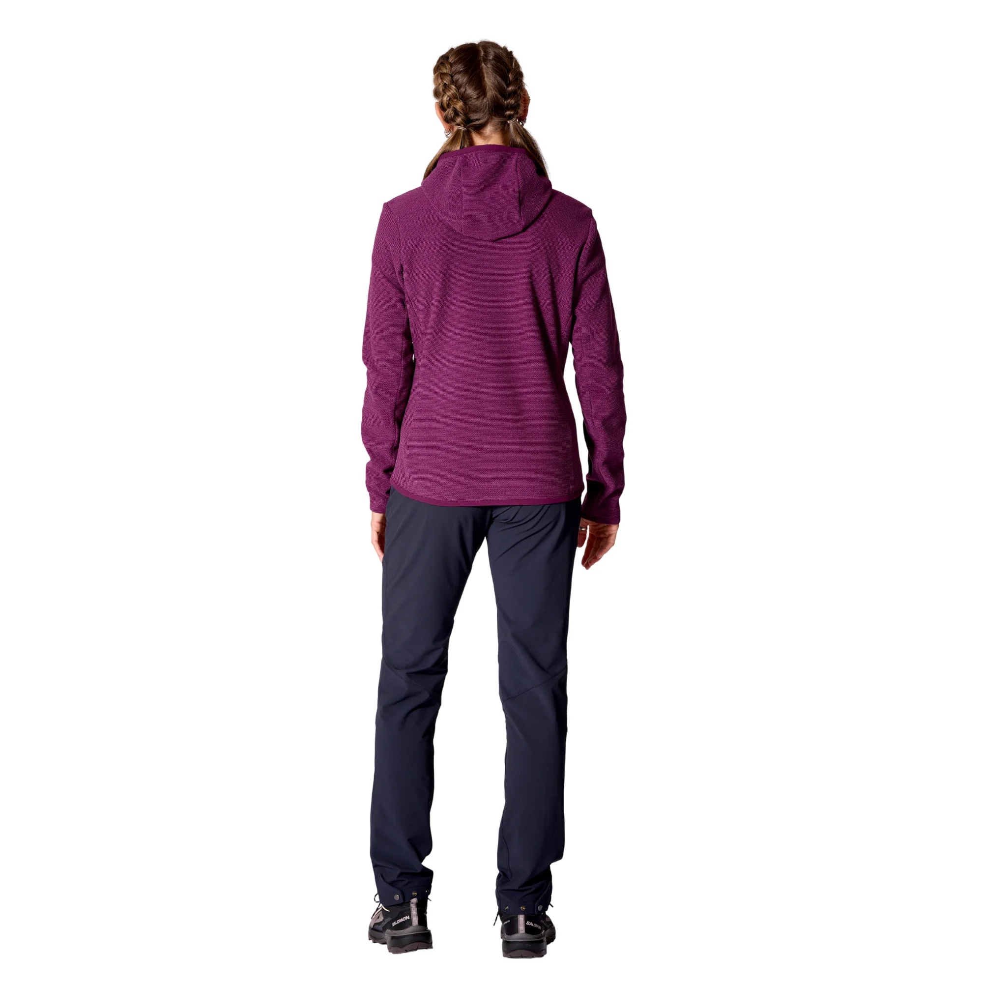 Rab Women's Stavel Hooded Full Zip Fleece (Mulberry) - Image 10