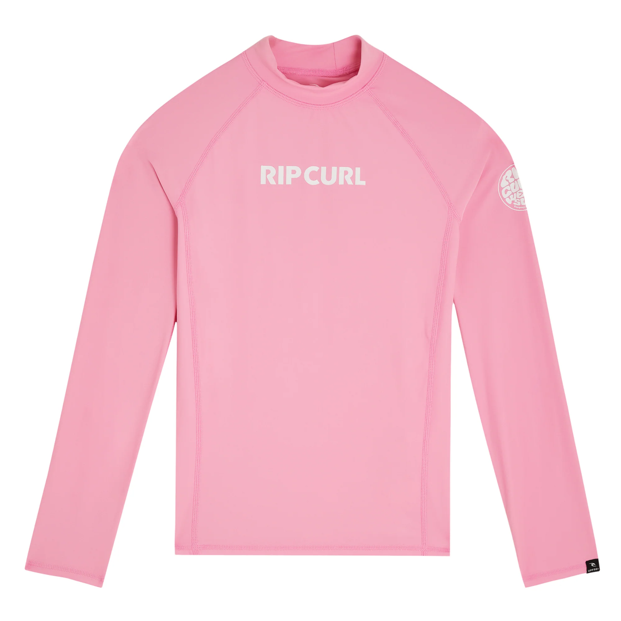Rip Curl Junior Classic Surf UPF50 Long Sleeve Rash Vest (Begonia Pink)(Sizes UK8-16)