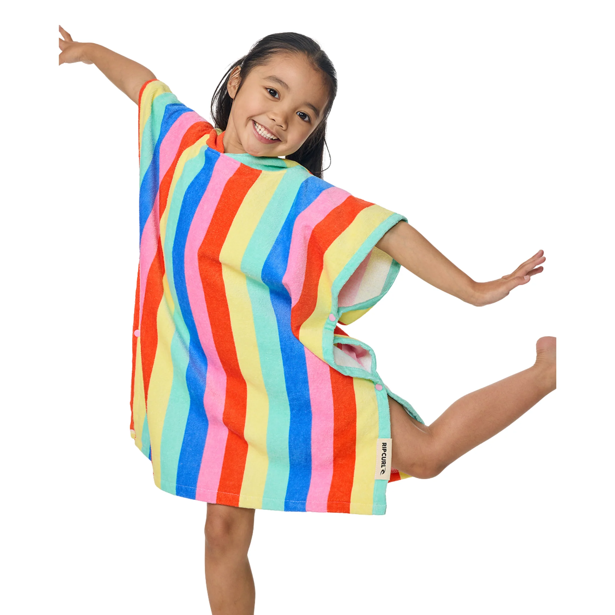 Rip Curl Kids Mixed Snap Cotton Hooded Changing Robe (Multico) - Image 3