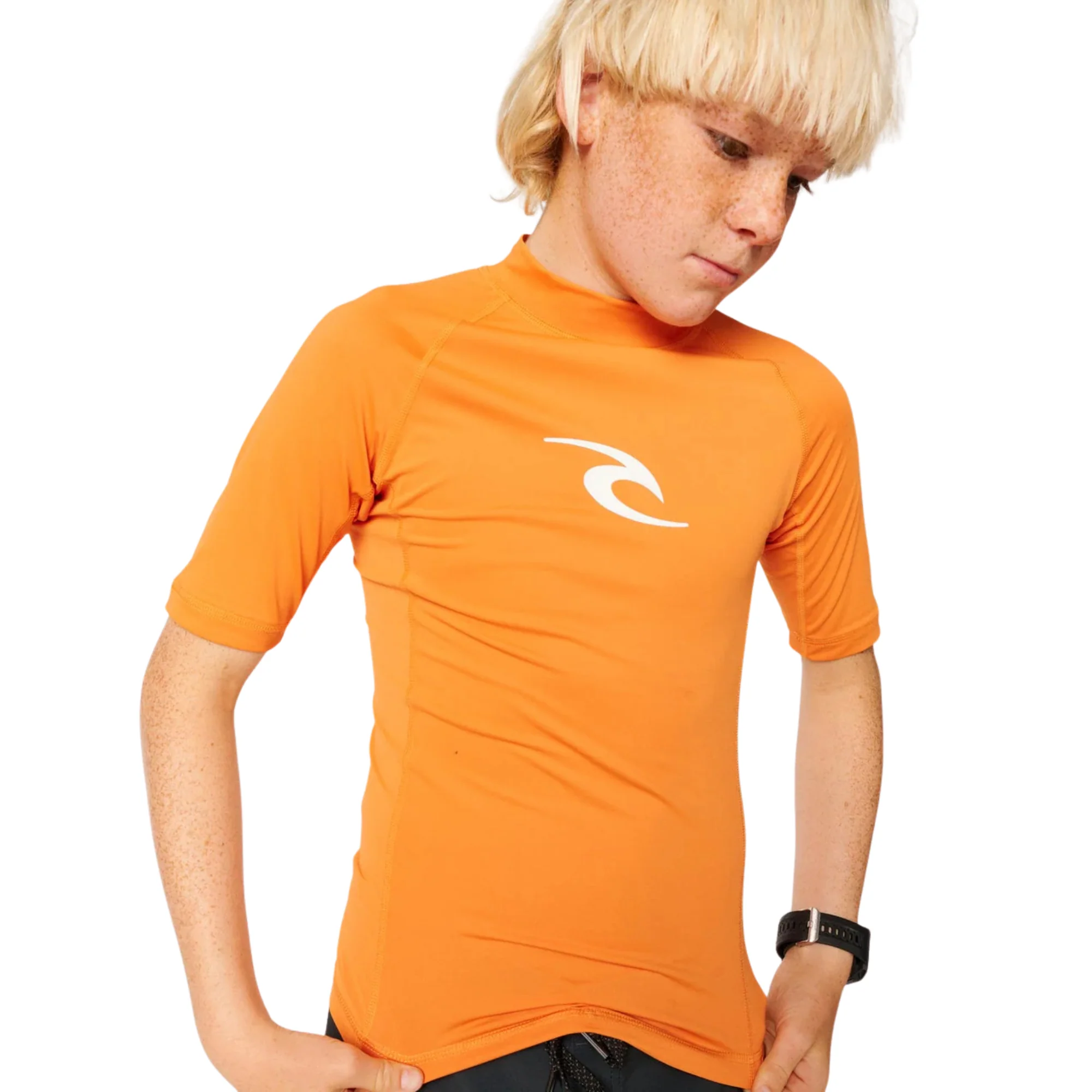 Rip Curl Junior Waves UPF50 Short Sleeve Rash Vest (Vitamin C)(Sizes UK8-16) - Image 5