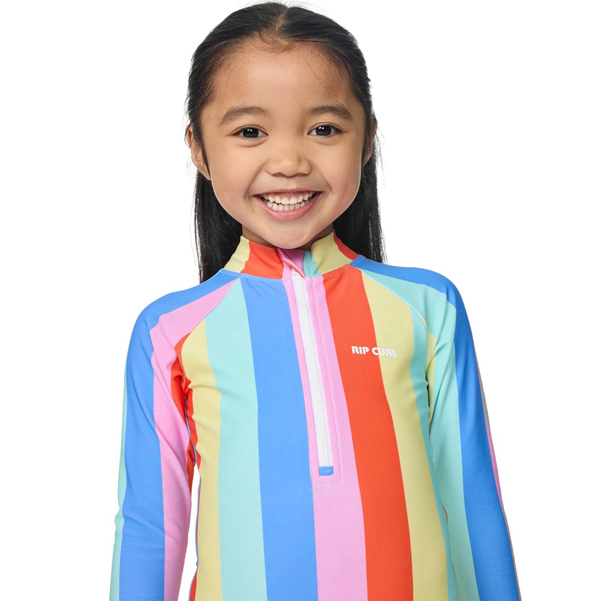 Rip Curl Kids Rainbow Stripe UPF50 Long Sleeve Surf/Swim Suit (Multico)(Ages 1-8) - Image 3