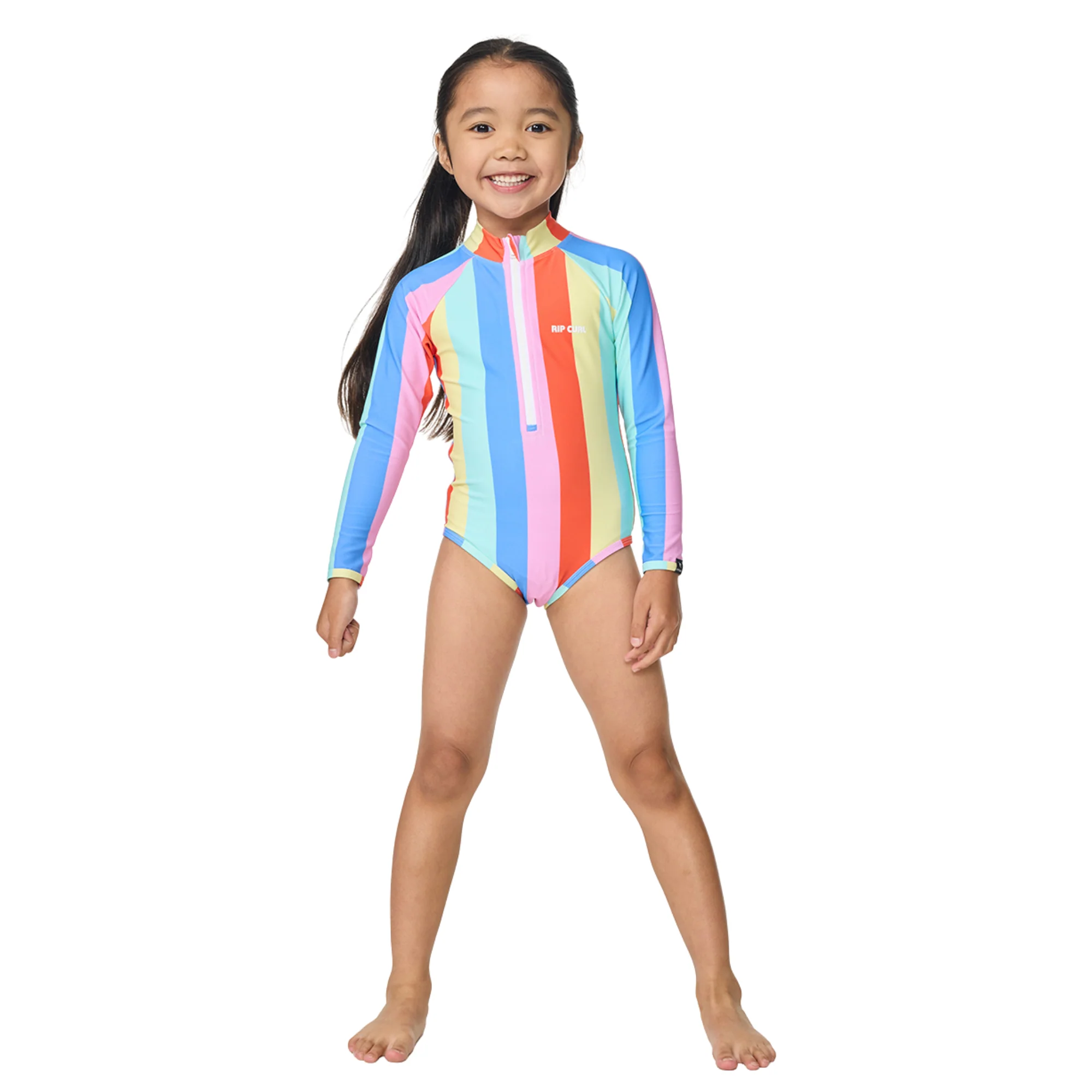 Rip Curl Kids Rainbow Stripe UPF50 Long Sleeve Surf/Swim Suit (Multico)(Ages 1-8) - Image 4