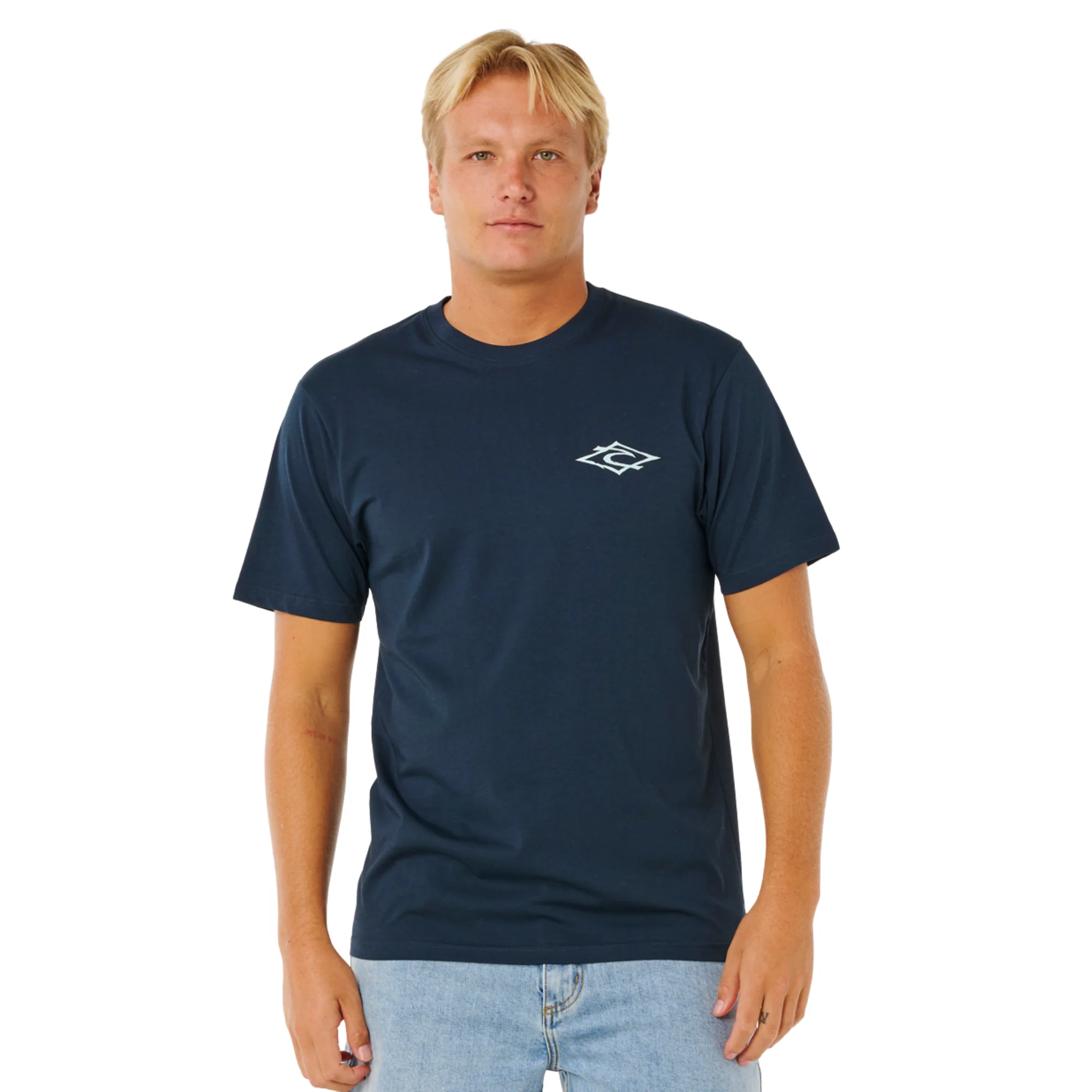Rip Curl Men's Hazey Days Short Sleeve Tee (Dark Navy) - Image 2