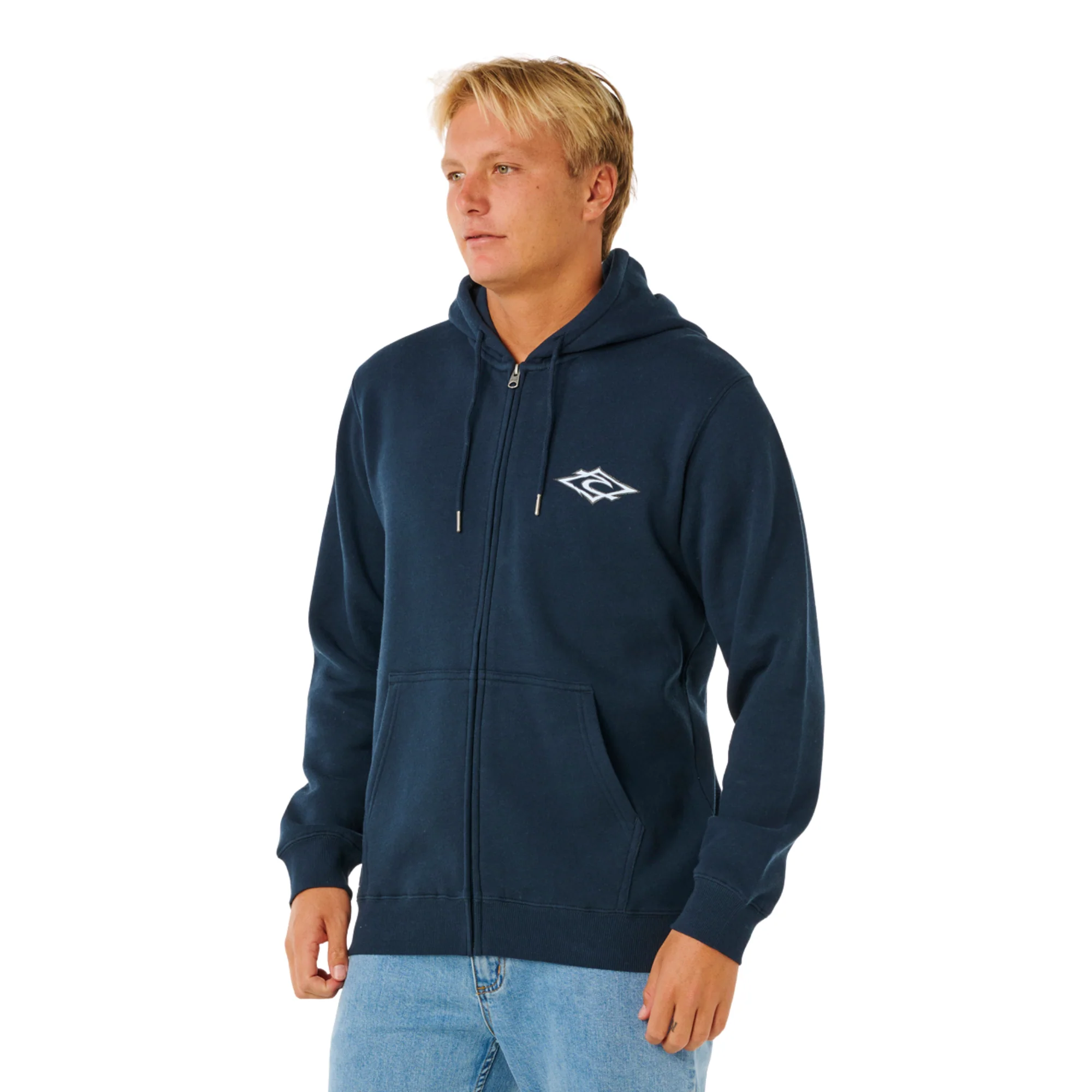 Rip Curl Men's Hazey Days Hooded Full Zip Fleece (Dark Navy) - Image 3