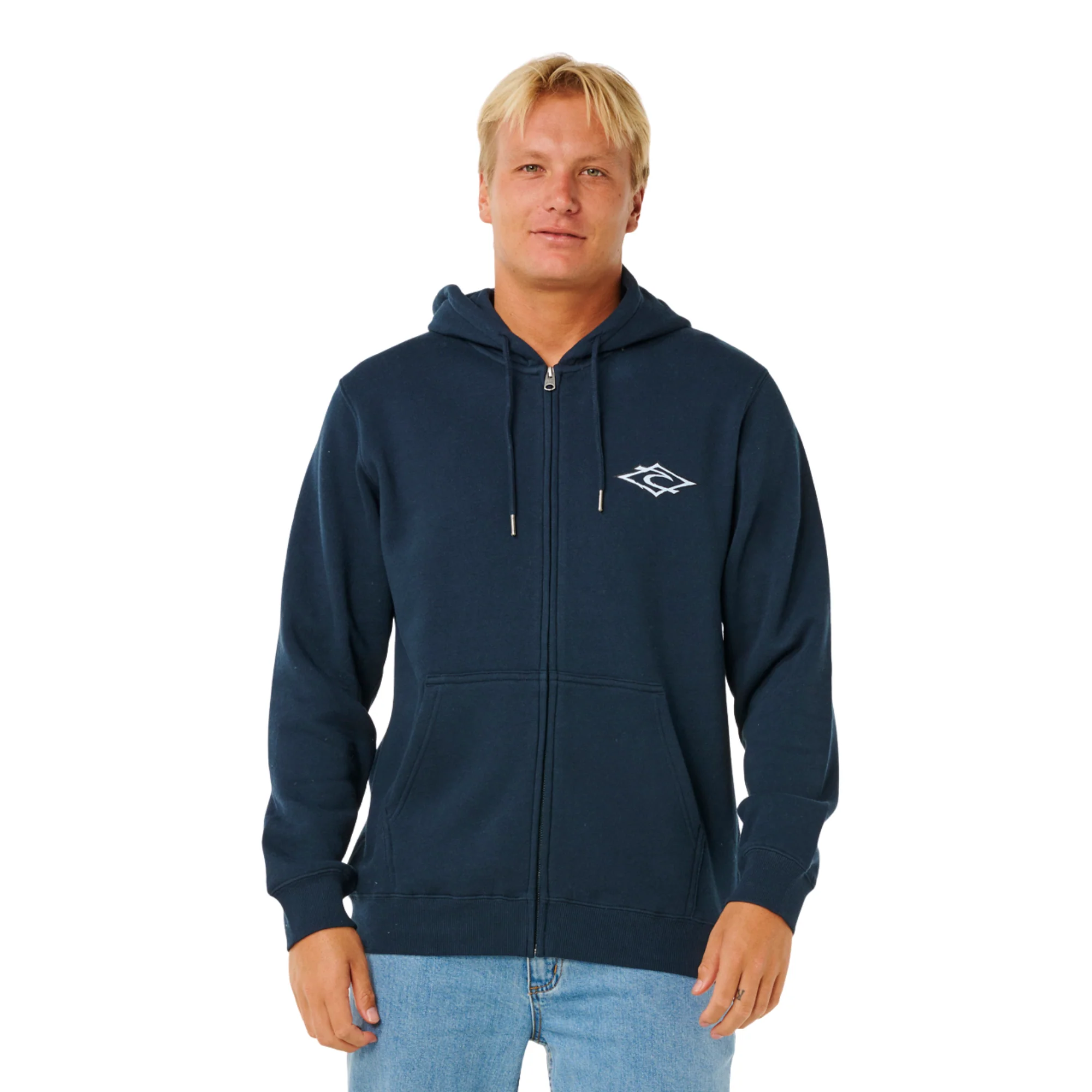 Rip Curl Men's Hazey Days Hooded Full Zip Fleece (Dark Navy) - Image 4