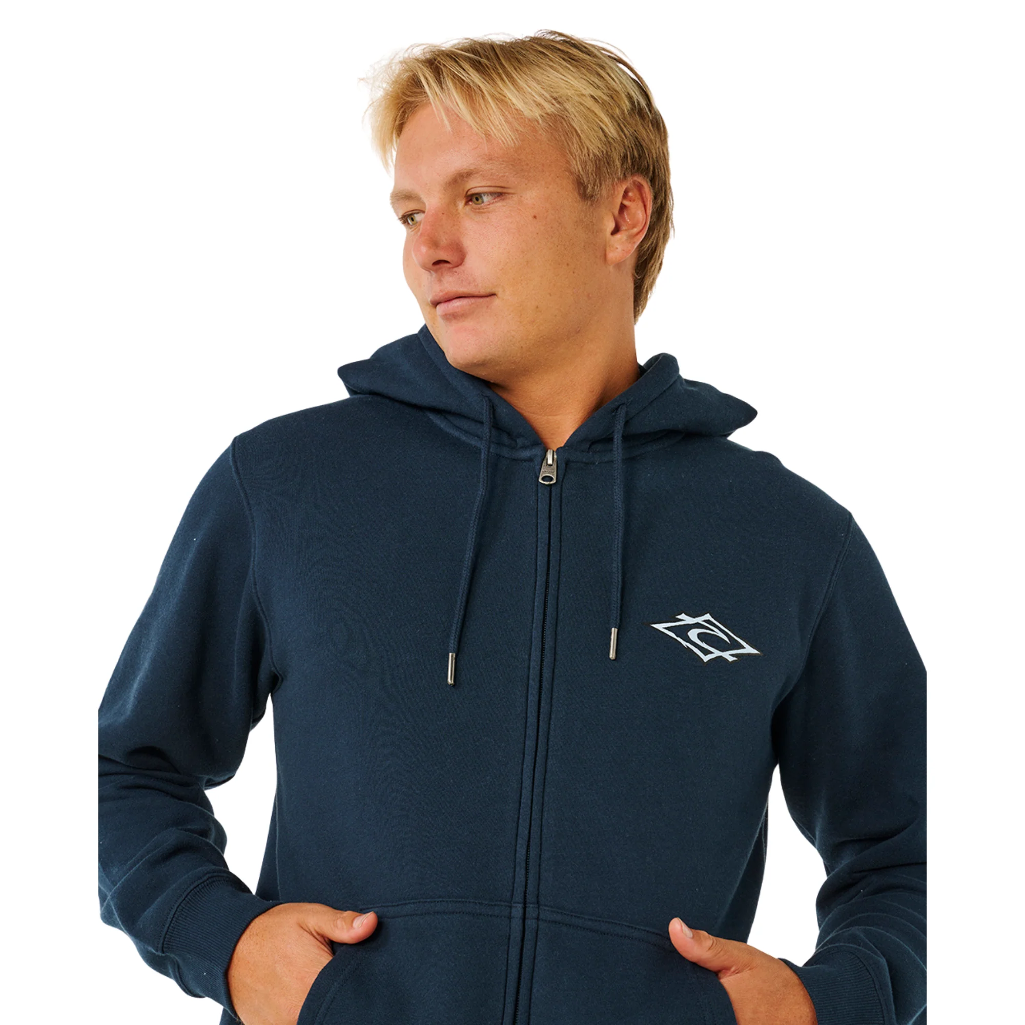Rip Curl Men's Hazey Days Hooded Full Zip Fleece (Dark Navy) - Image 5