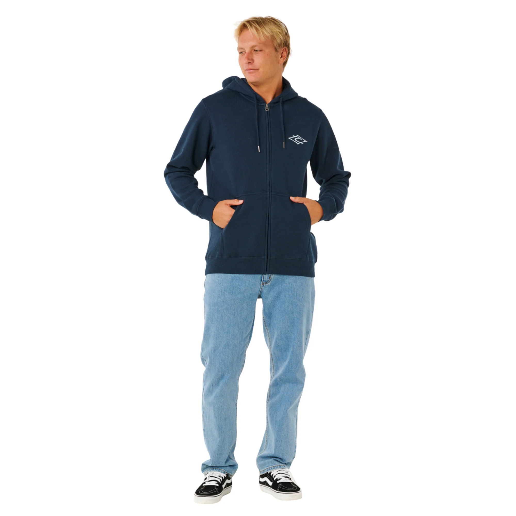 Rip Curl Men's Hazey Days Hooded Full Zip Fleece (Dark Navy) - Image 7