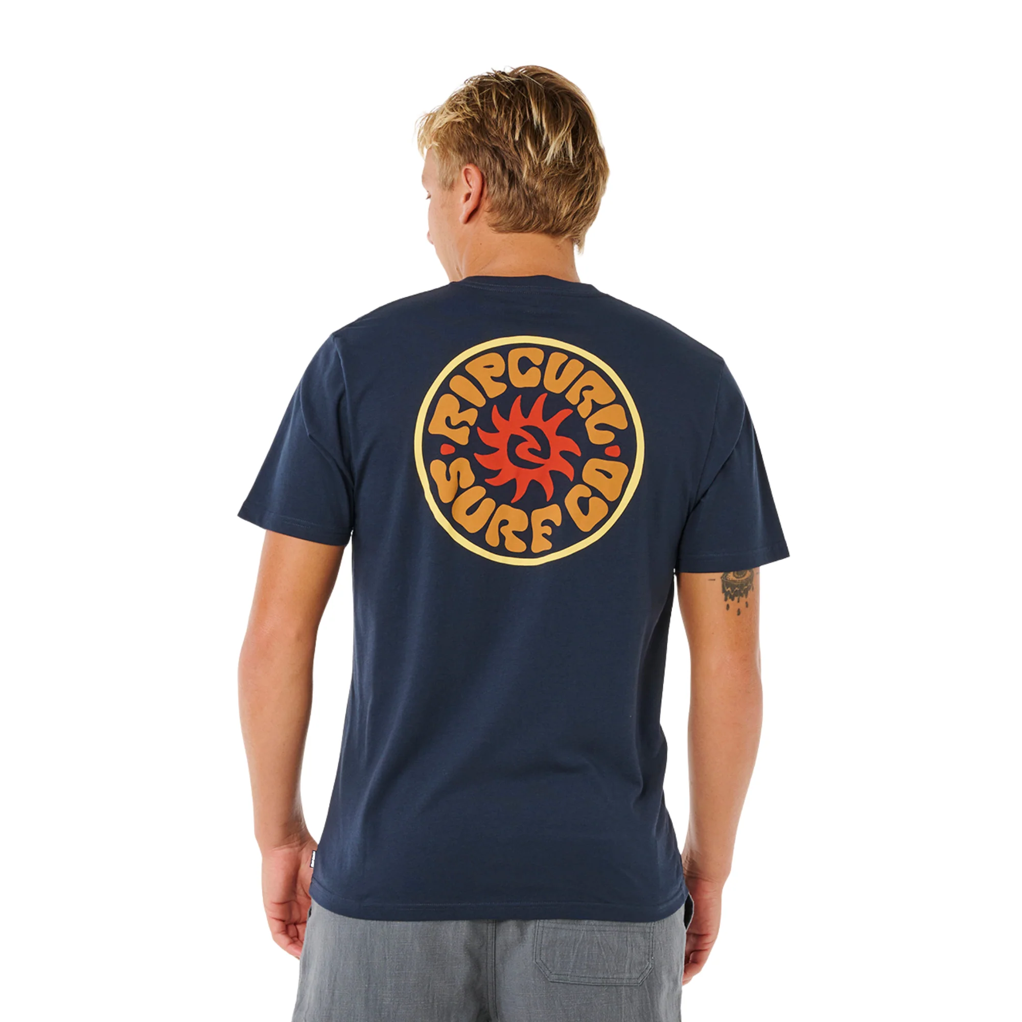 Rip Curl Men's Pacific Rinse Circle Short Sleeve Tee (Dark Navy) - Image 2