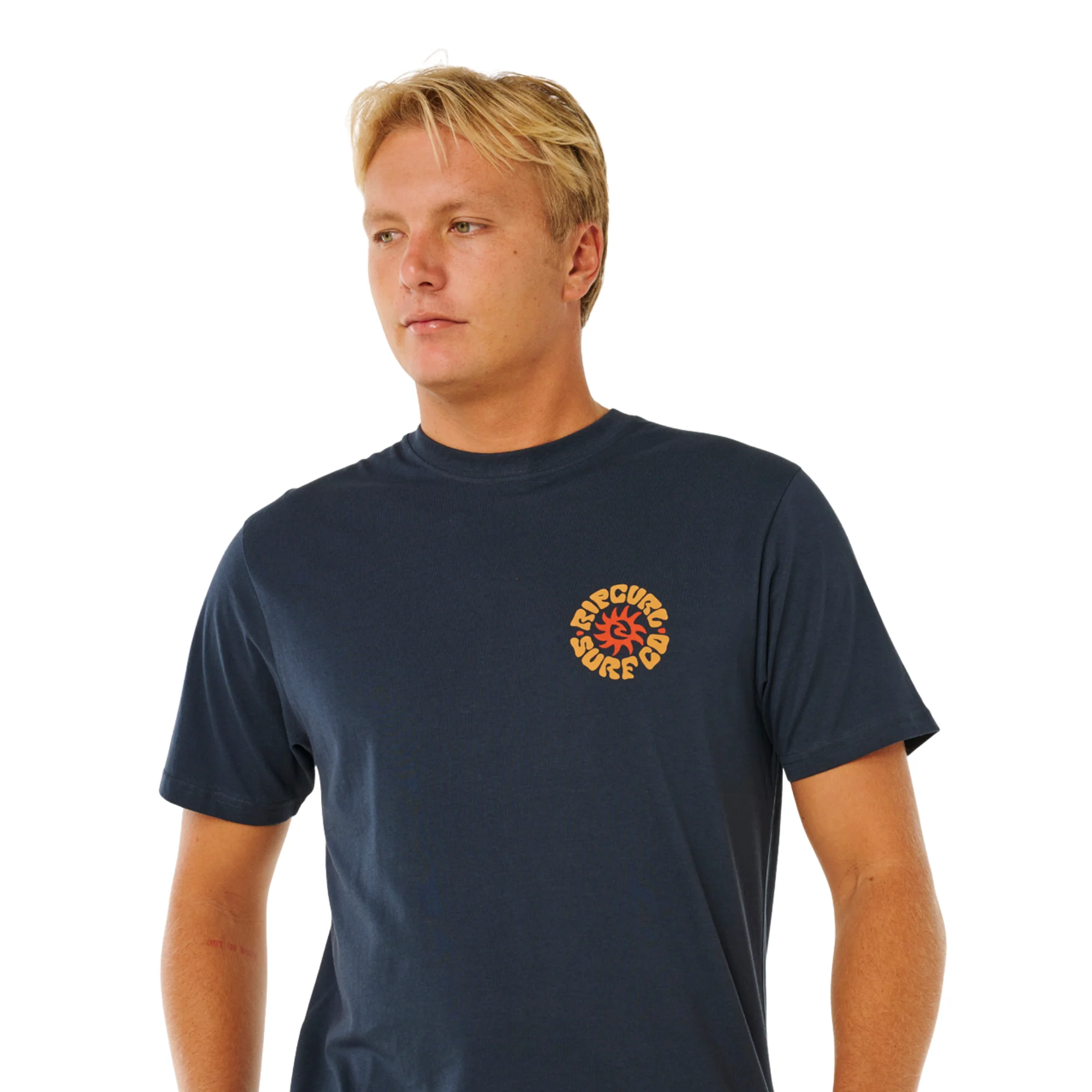 Rip Curl Men's Pacific Rinse Circle Short Sleeve Tee (Dark Navy) - Image 5