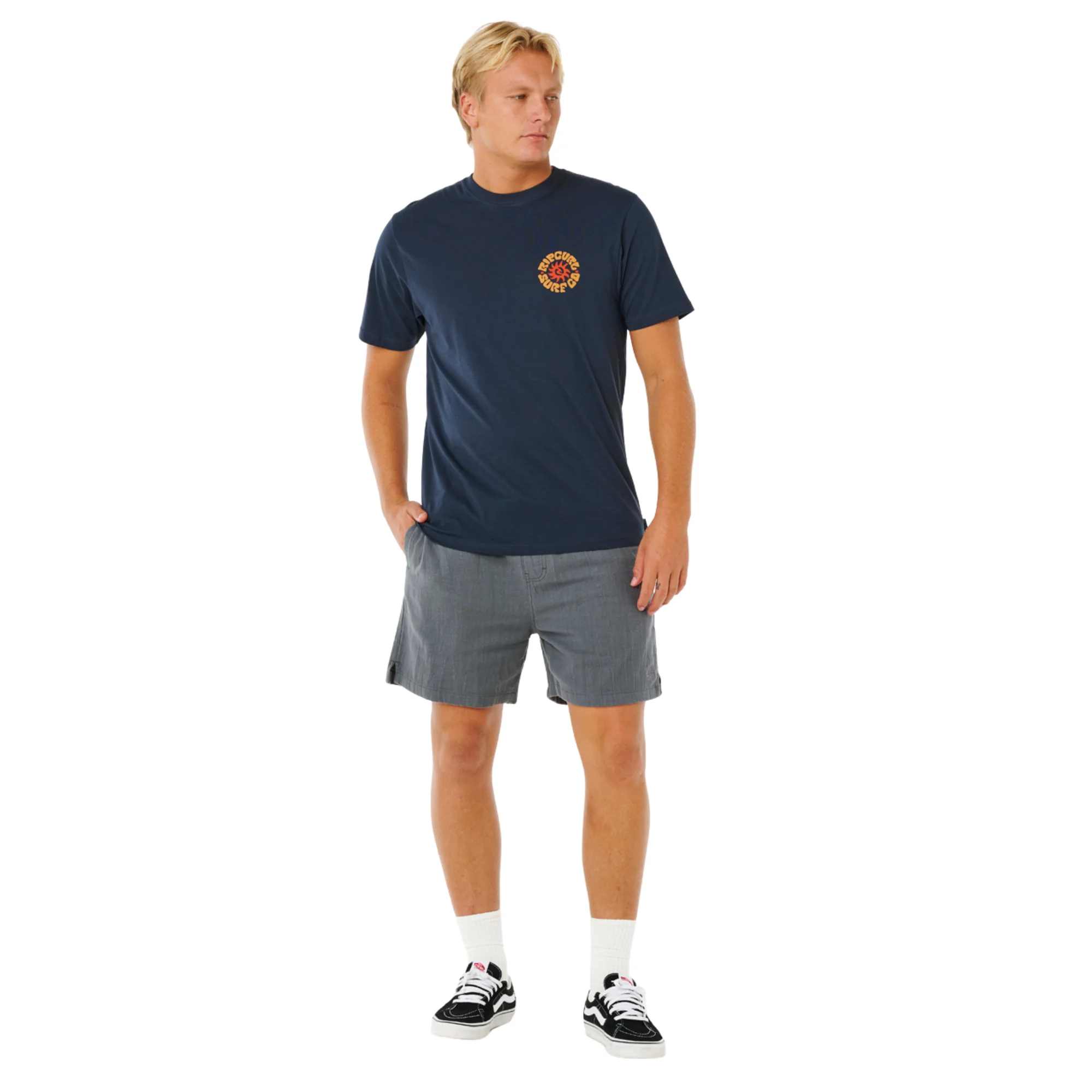 Rip Curl Men's Pacific Rinse Circle Short Sleeve Tee (Dark Navy) - Image 7