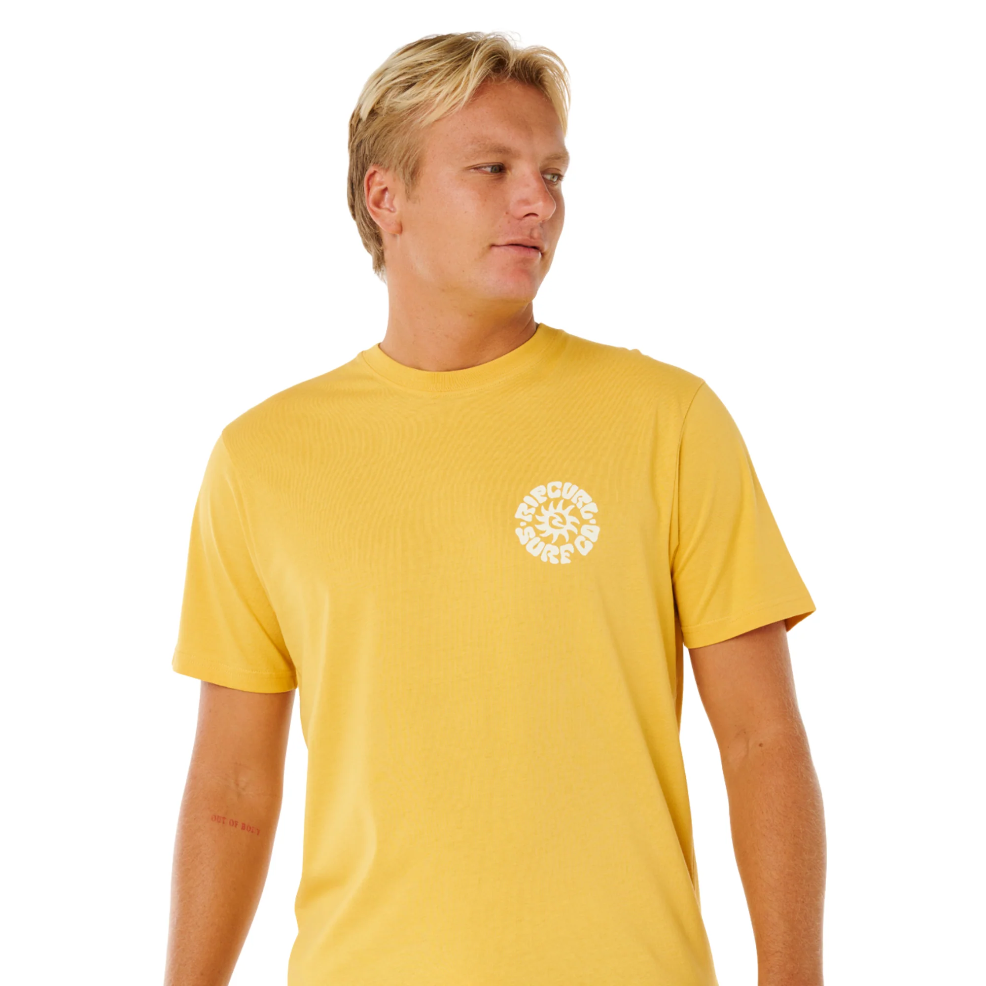 Rip Curl Men's Pacific Rinse Circle Short Sleeve Tee (Ochre) - Image 5